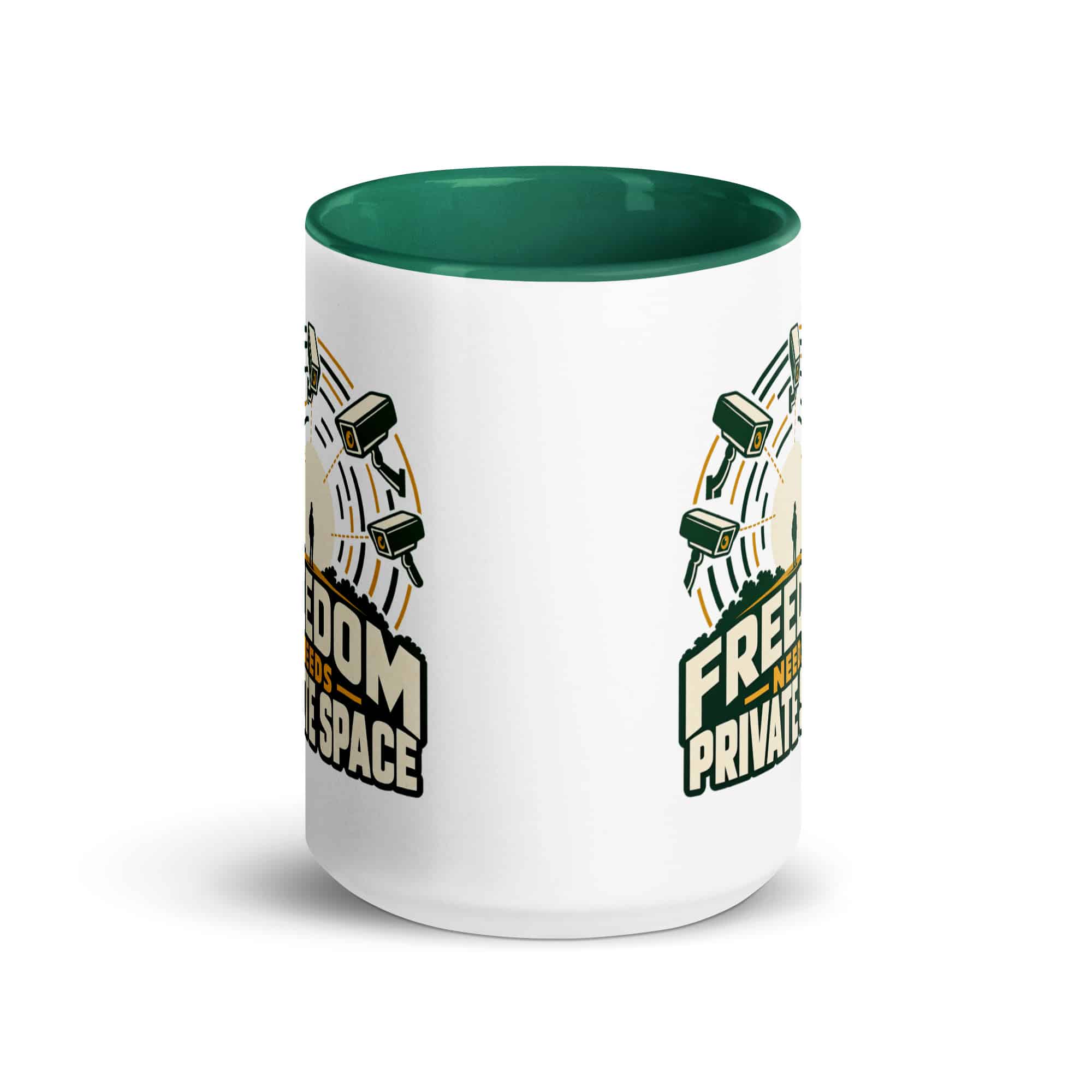 Color Inside Coffee Mug: Freedom needs private space