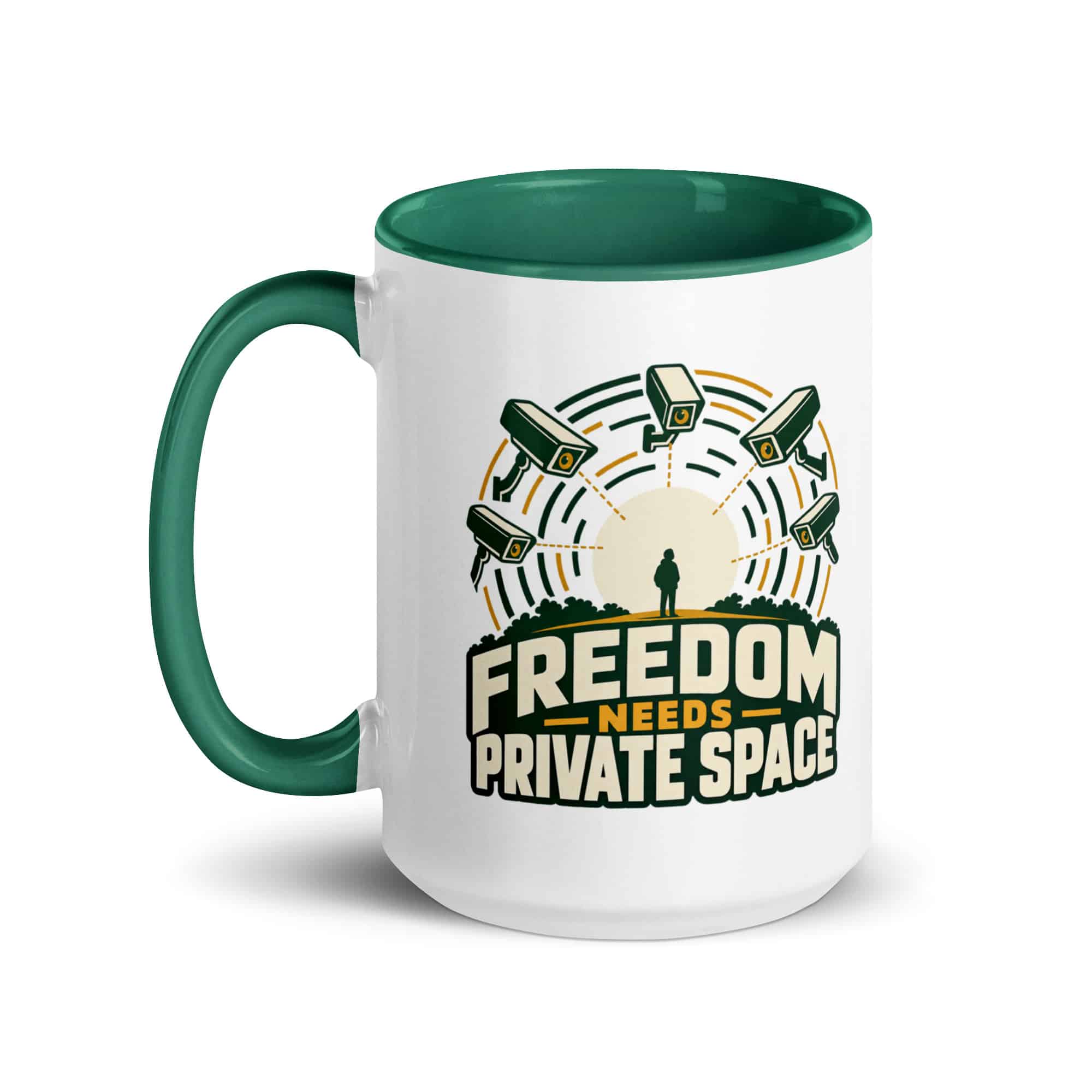 Color Inside Coffee Mug: Freedom needs private space