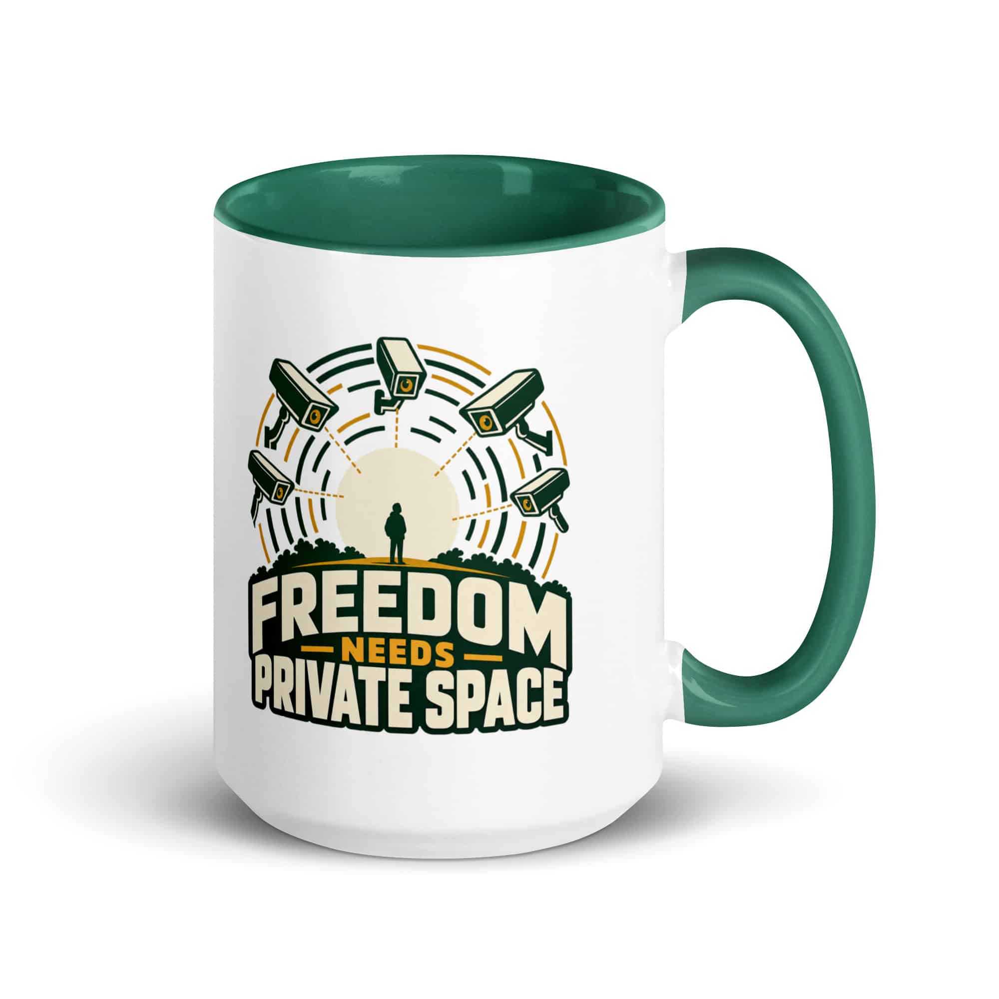 Color Inside Coffee Mug: Freedom needs private space