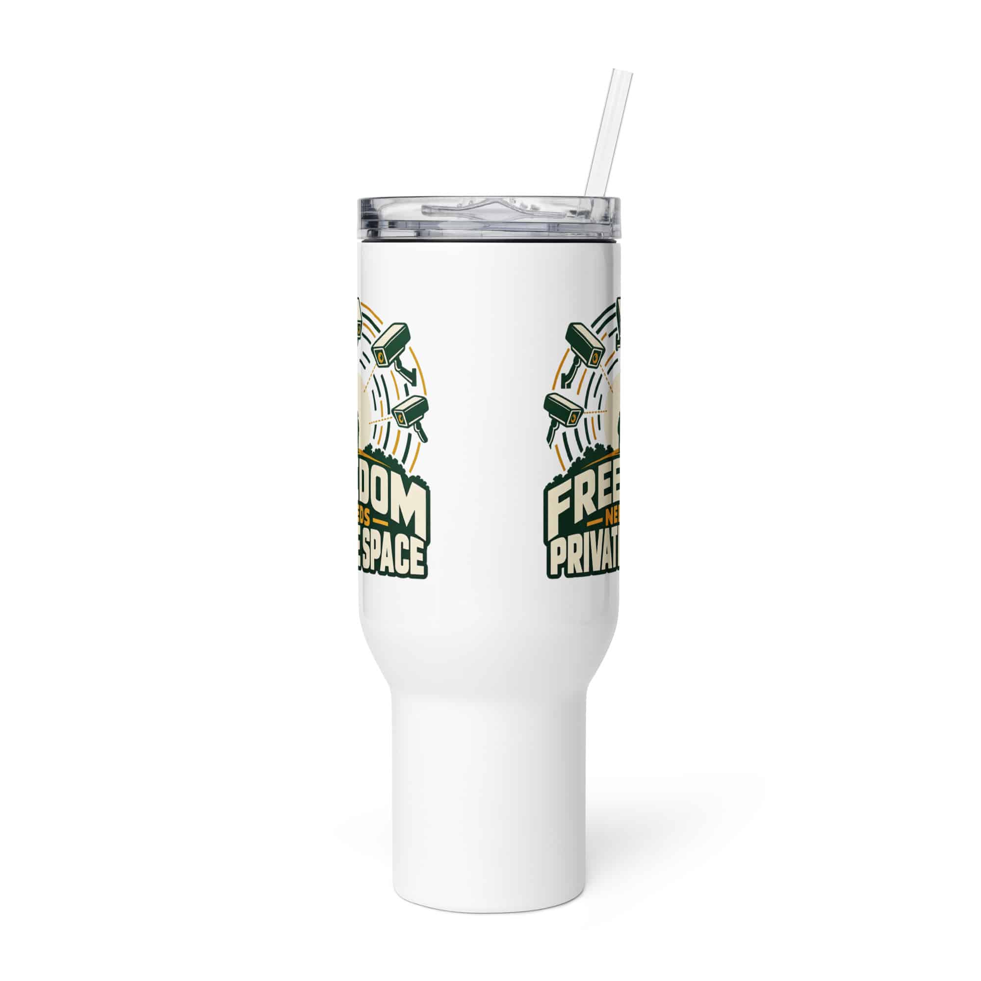 Travel Mug: Freedom needs private space