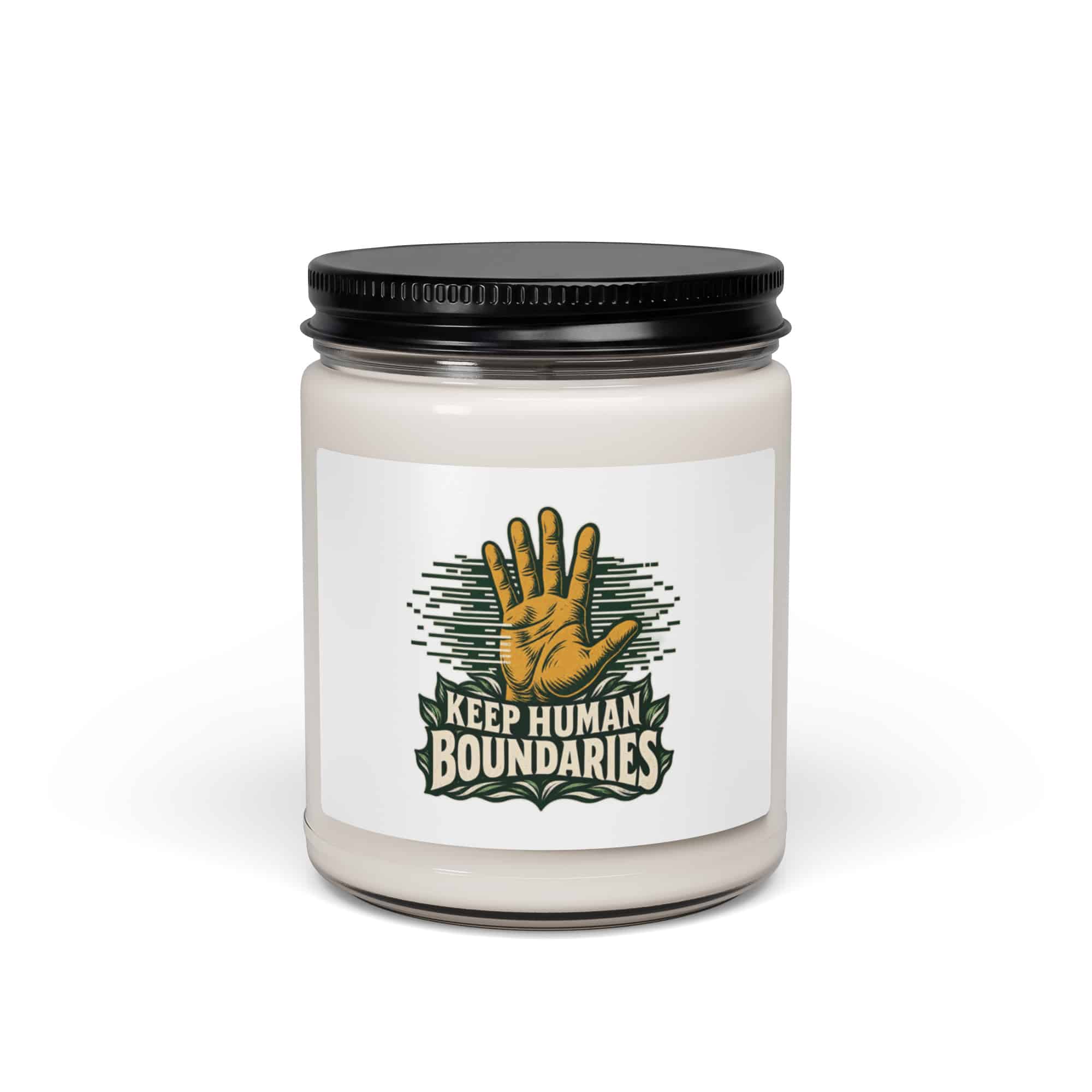 Soy Wax Candle: Keep human boundaries