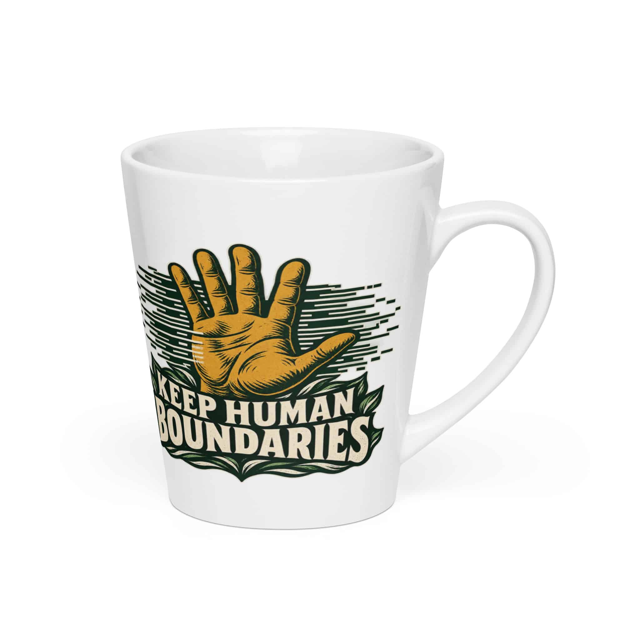 Latte Mug: Keep human boundaries