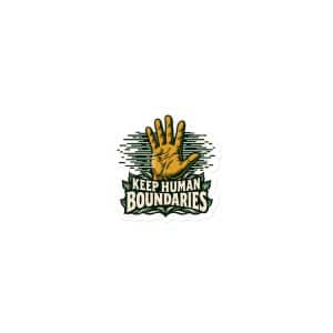 Die-Cut Magnet: Keep human boundaries - 3″×3″ - Main