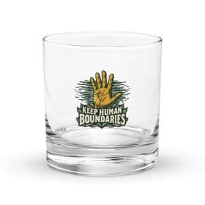 Rocks Glass: Keep human boundaries - 10.5 oz - Main