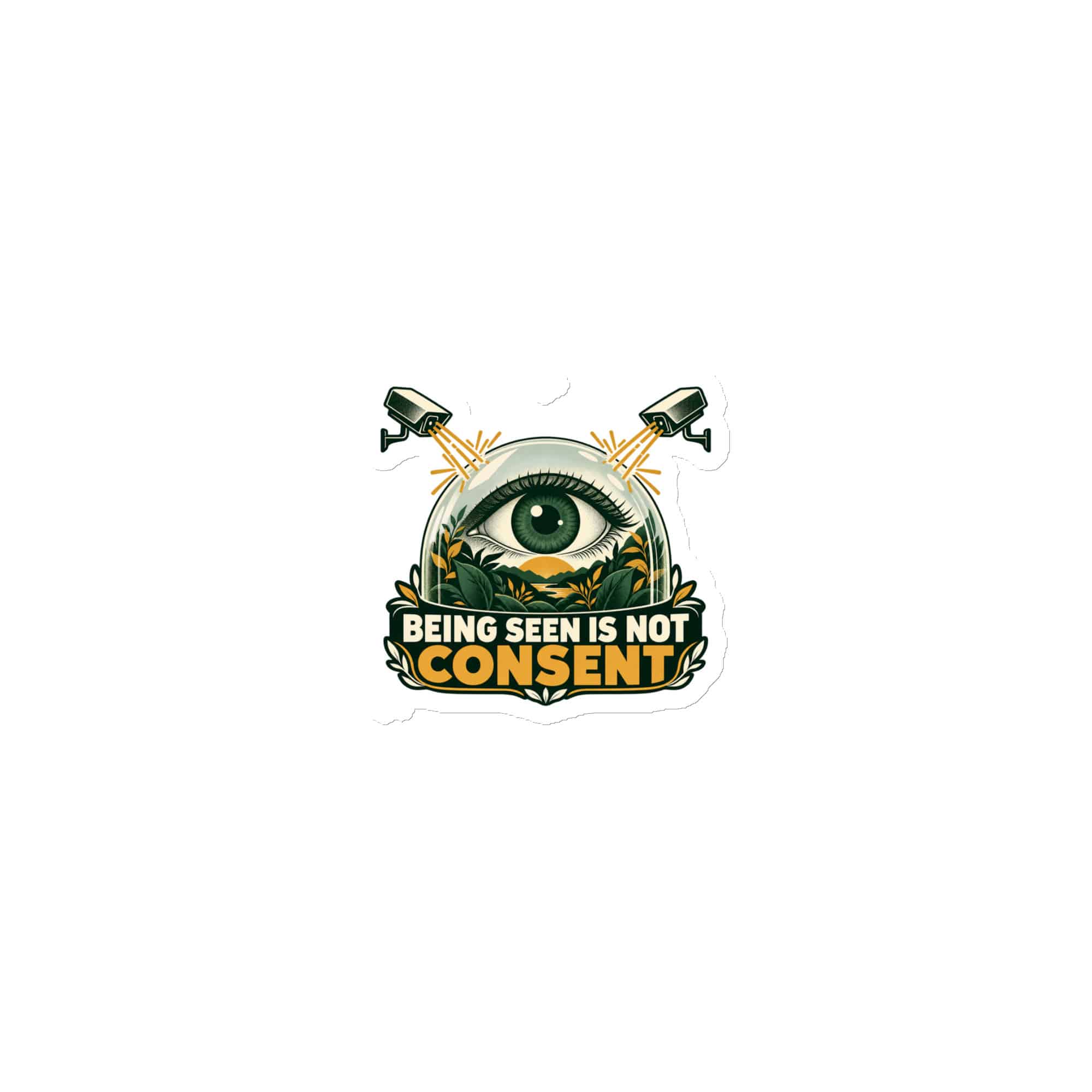 Die-Cut Magnet: Being seen is not consent