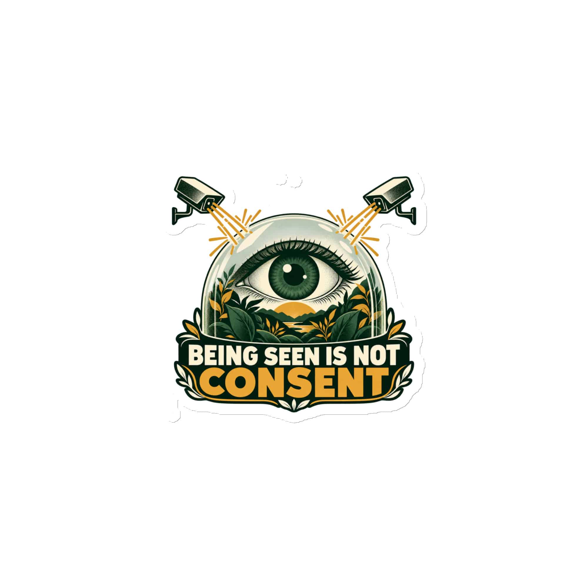 Die-Cut Magnet: Being seen is not consent