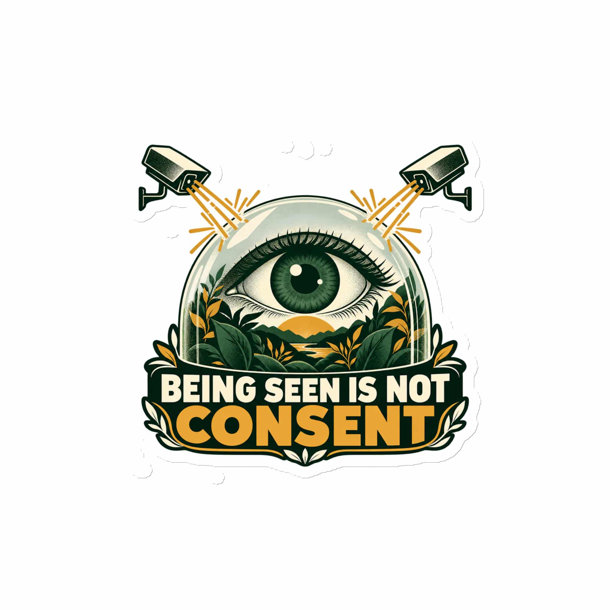 Die-Cut Magnet: Being seen is not consent