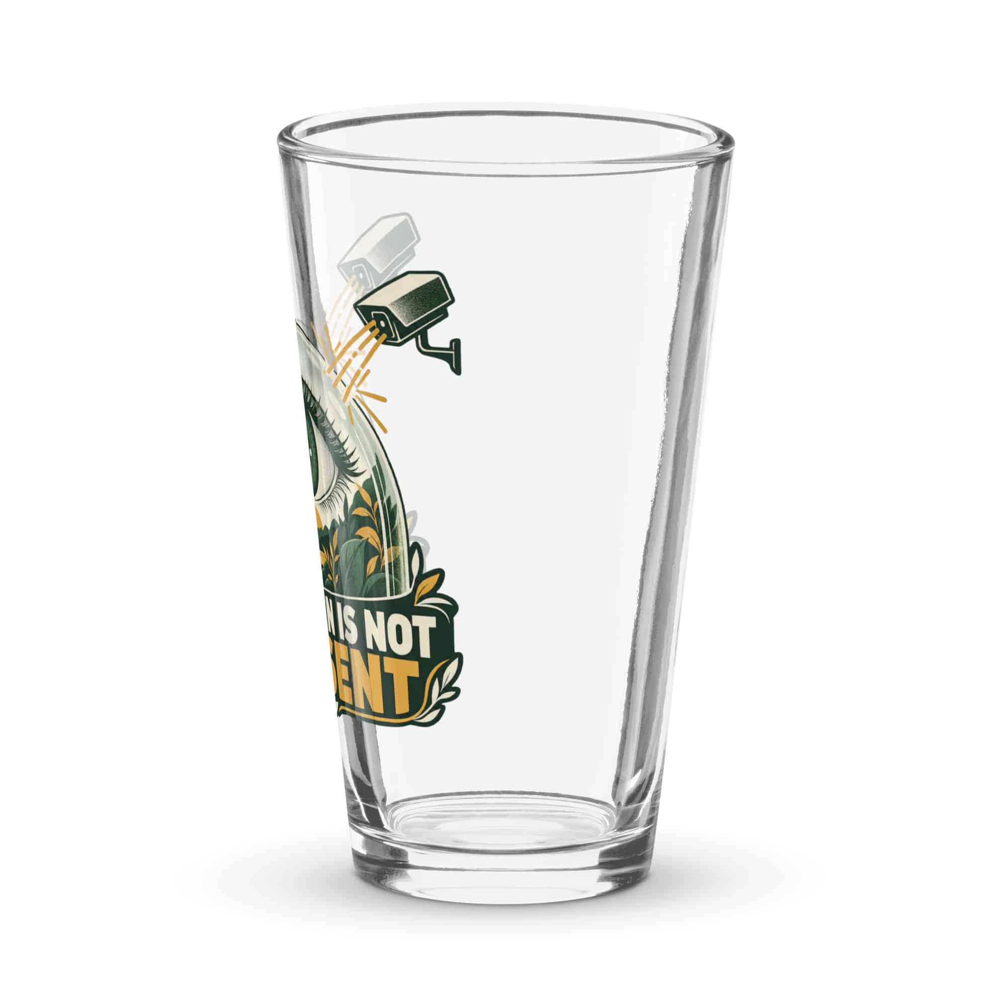 Pint Glass: Being seen is not consent