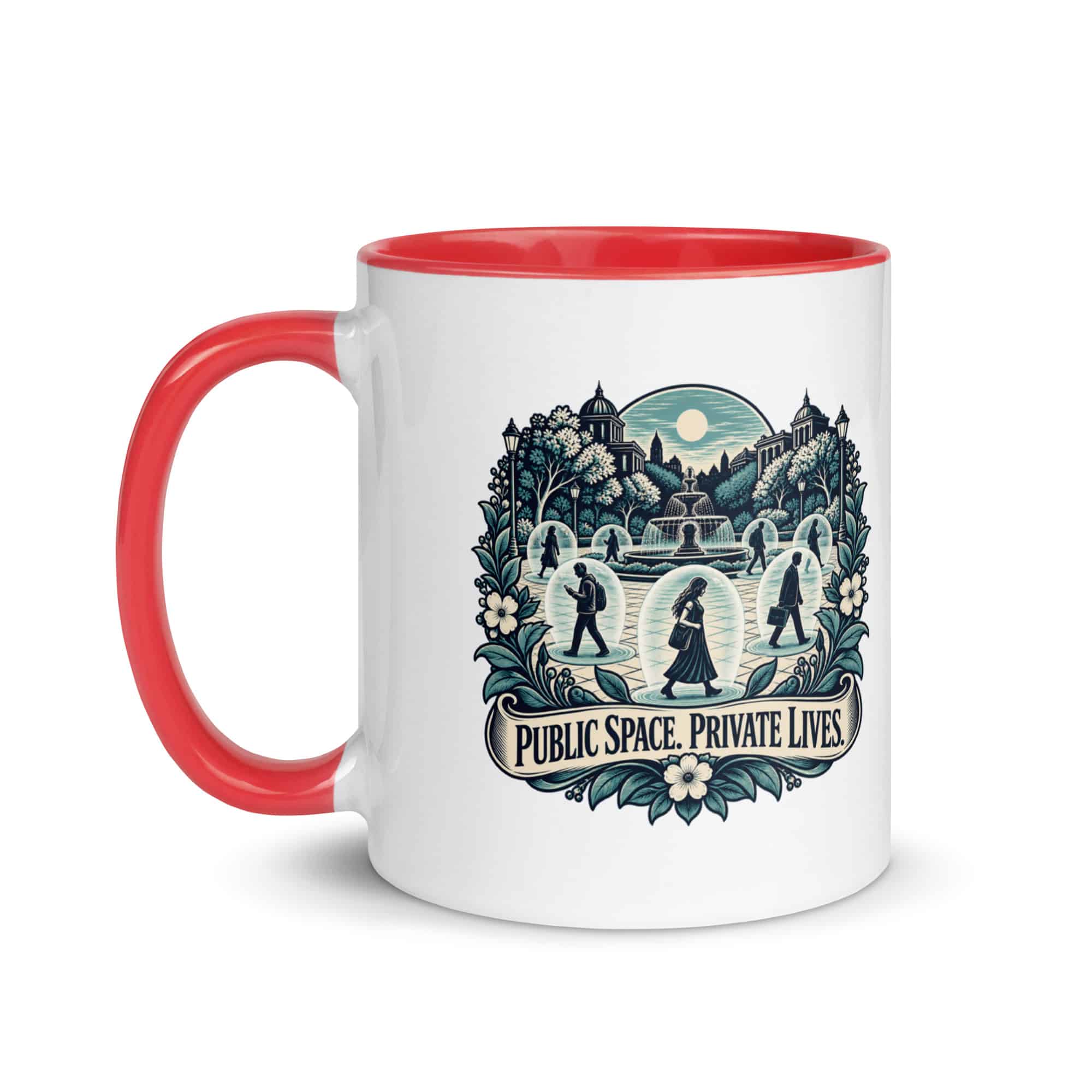 Color Inside Coffee Mug: Public space. Private lives.