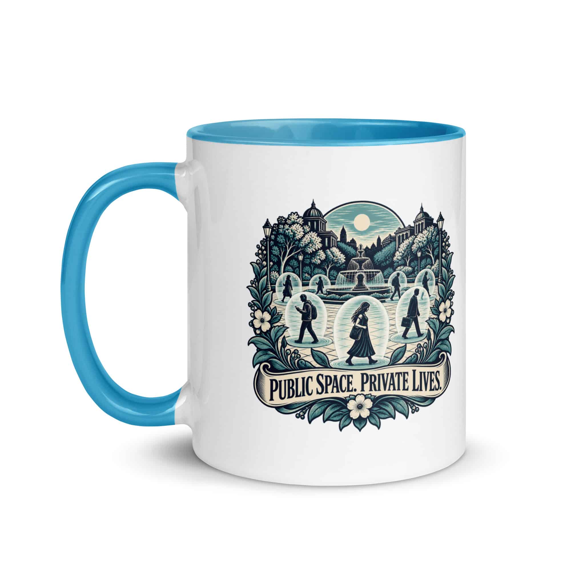 Color Inside Coffee Mug: Public space. Private lives.