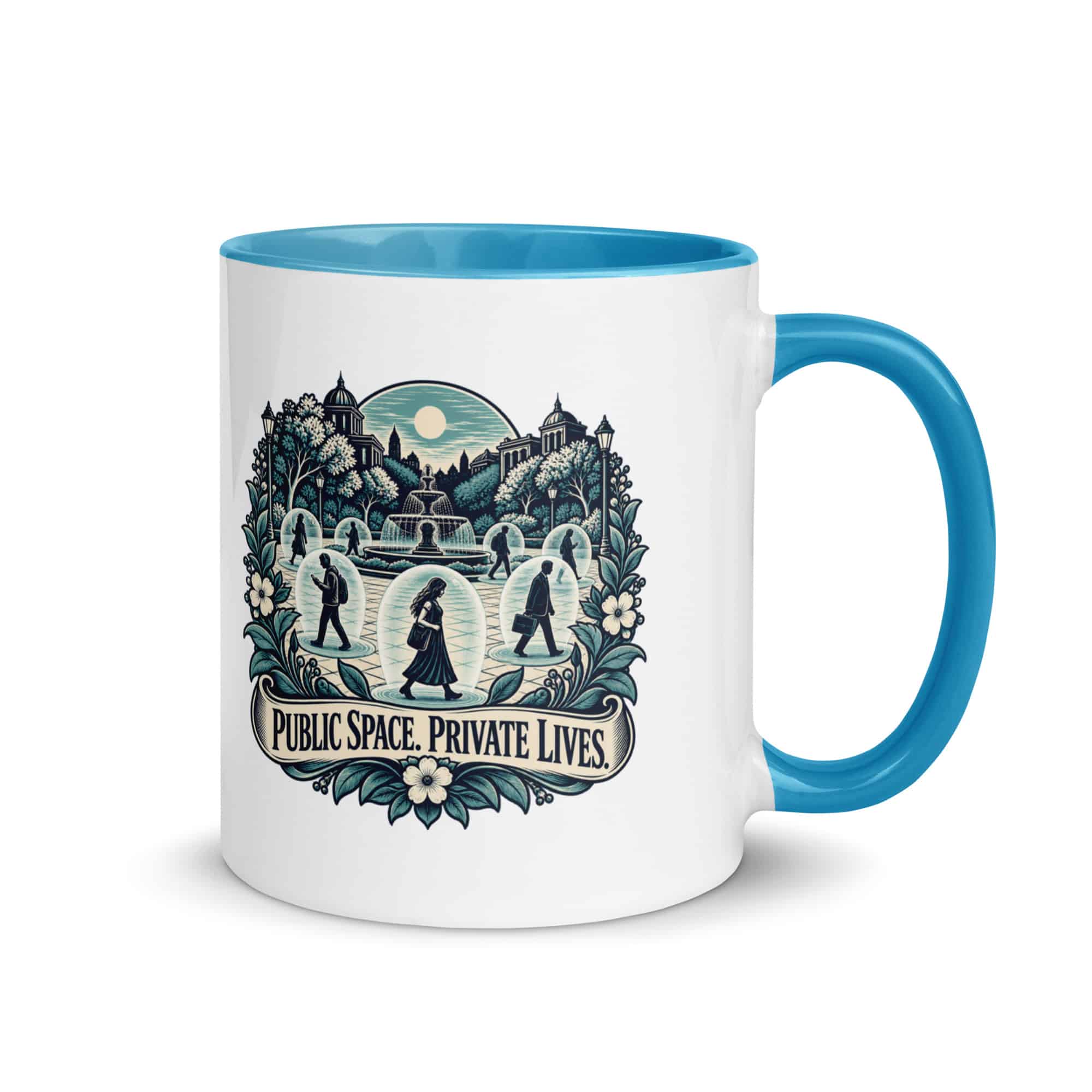 Color Inside Coffee Mug: Public space. Private lives.
