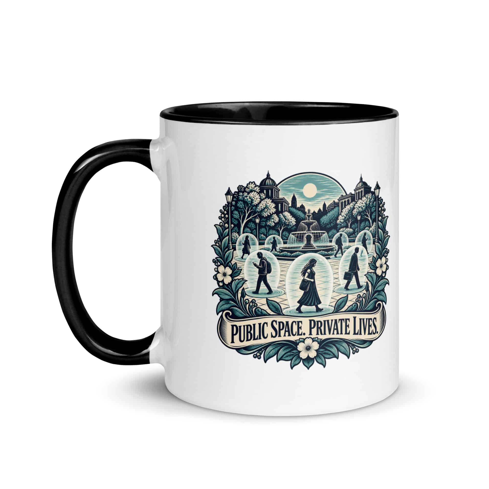Color Inside Coffee Mug: Public space. Private lives.