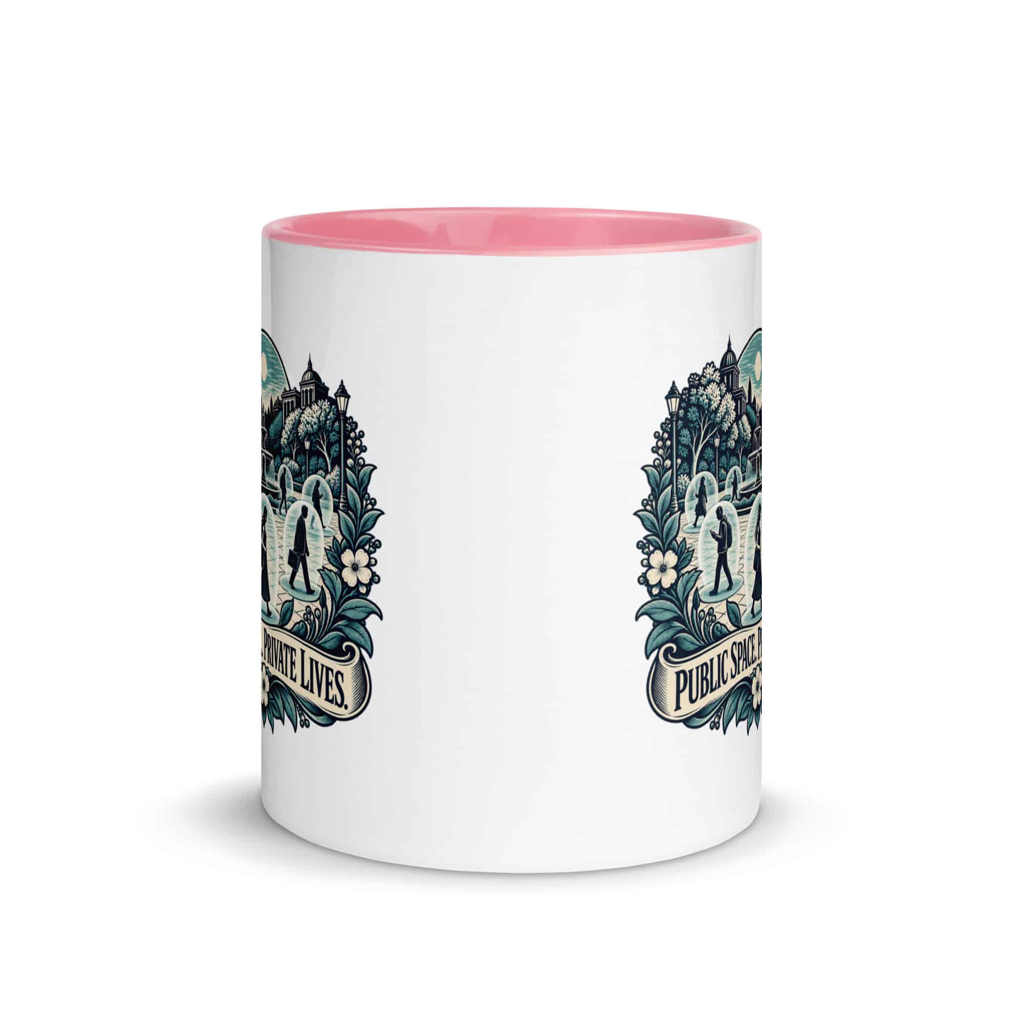 Color Inside Coffee Mug: Public space. Private lives.
