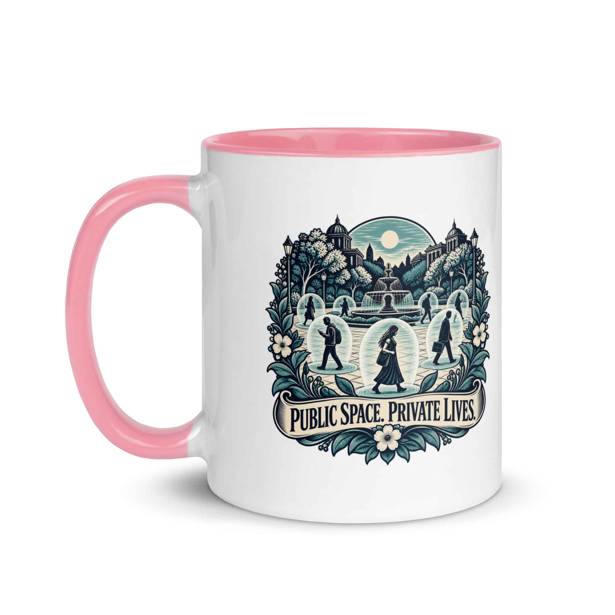 Color Inside Coffee Mug: Public space. Private lives.