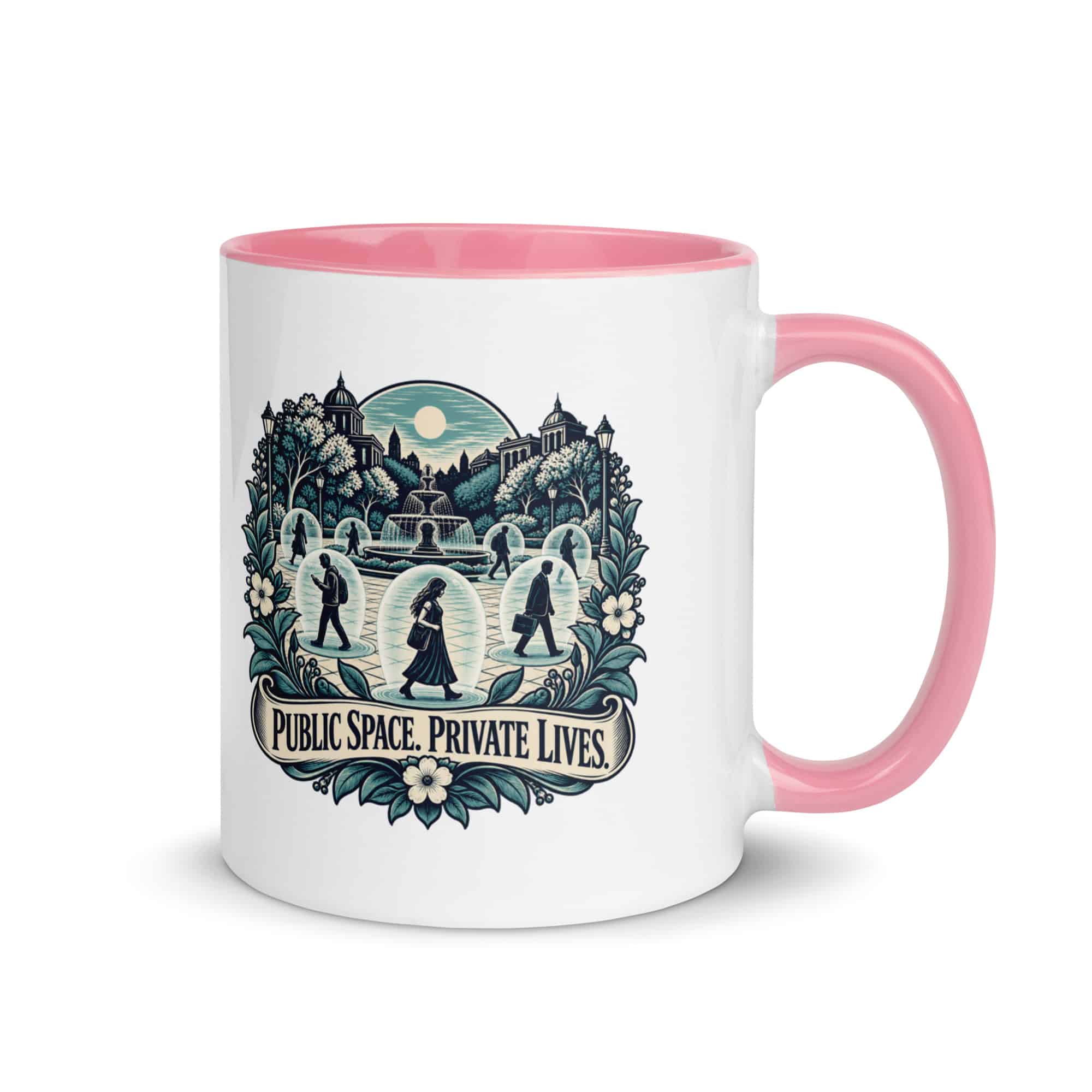 Color Inside Coffee Mug: Public space. Private lives.