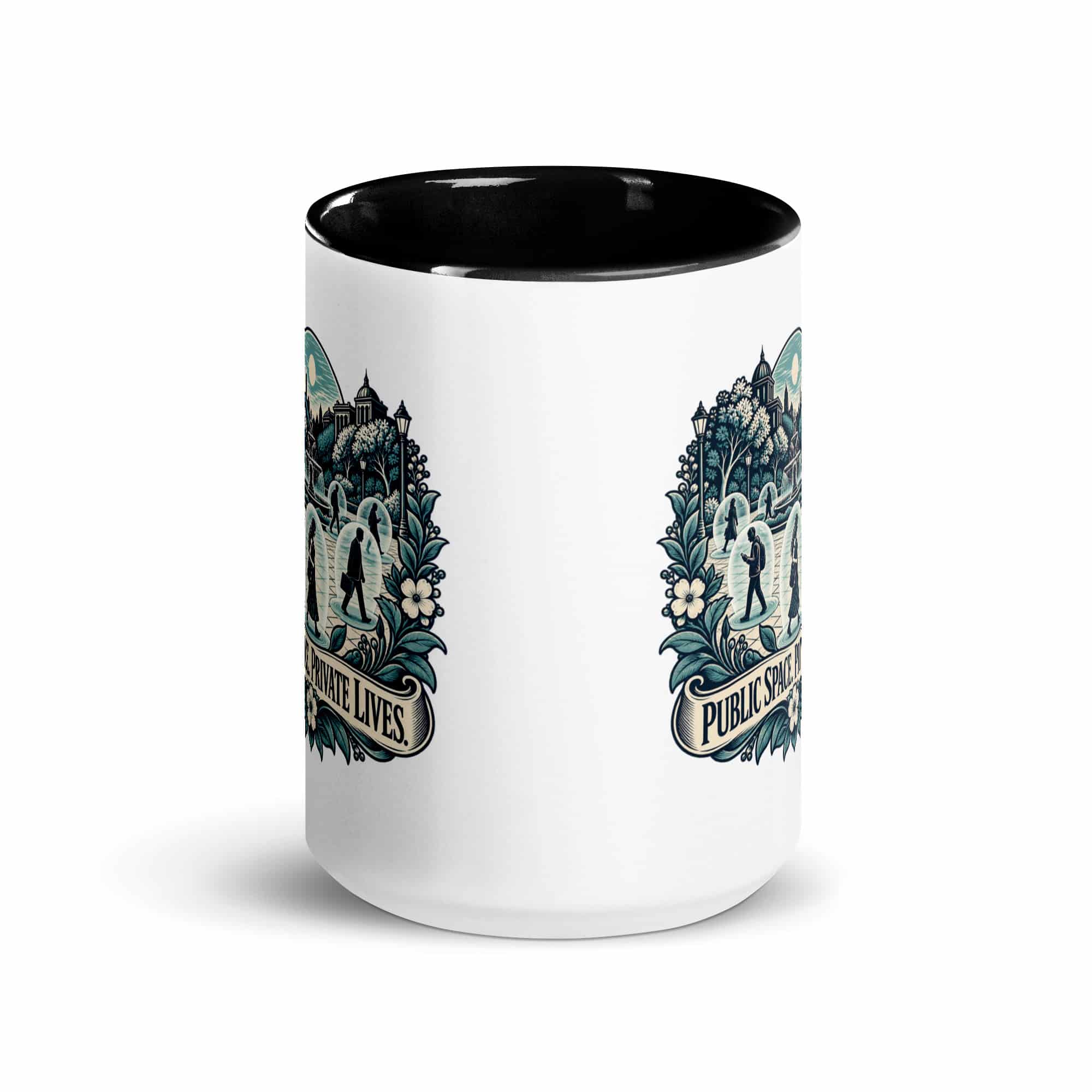 Color Inside Coffee Mug: Public space. Private lives.