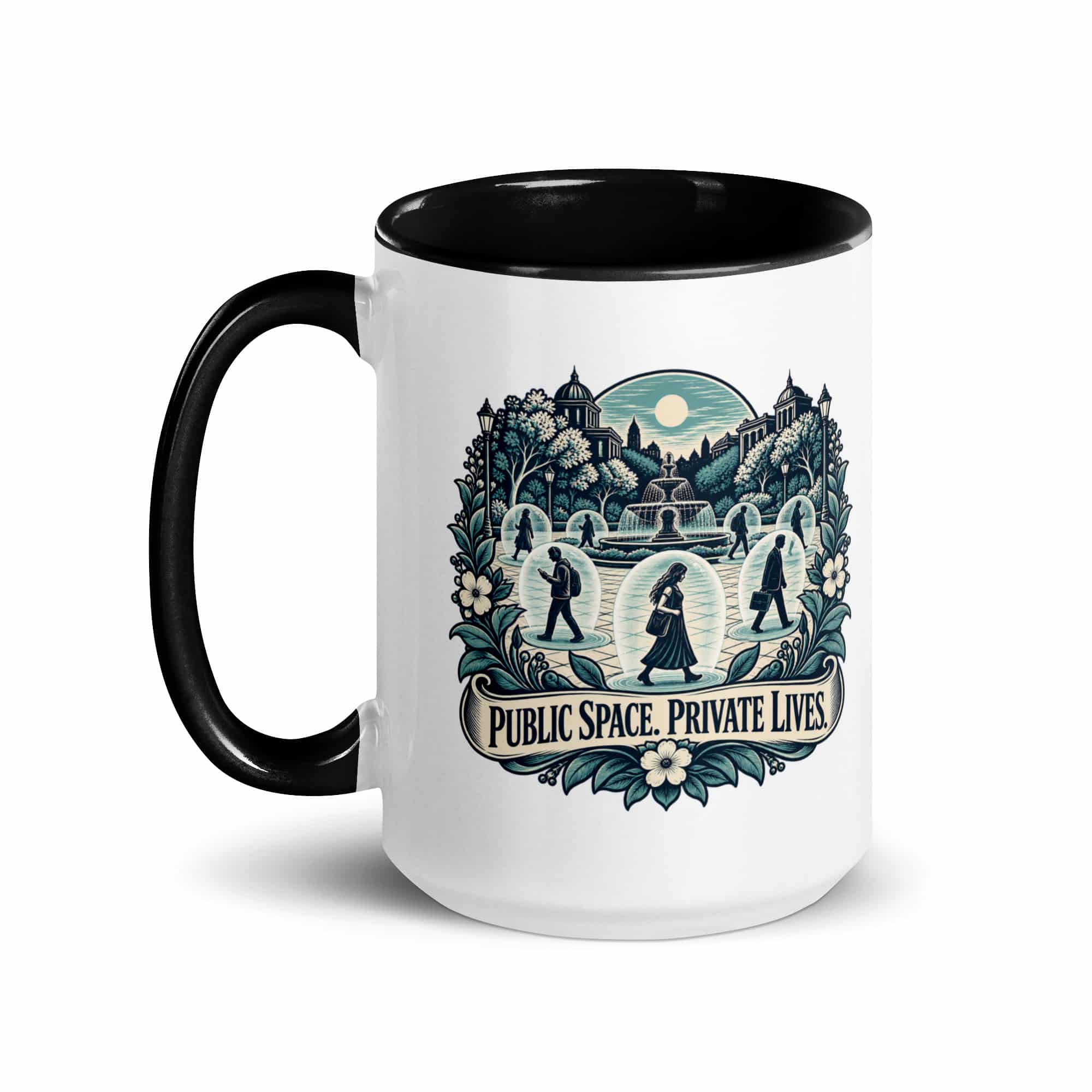 Color Inside Coffee Mug: Public space. Private lives.