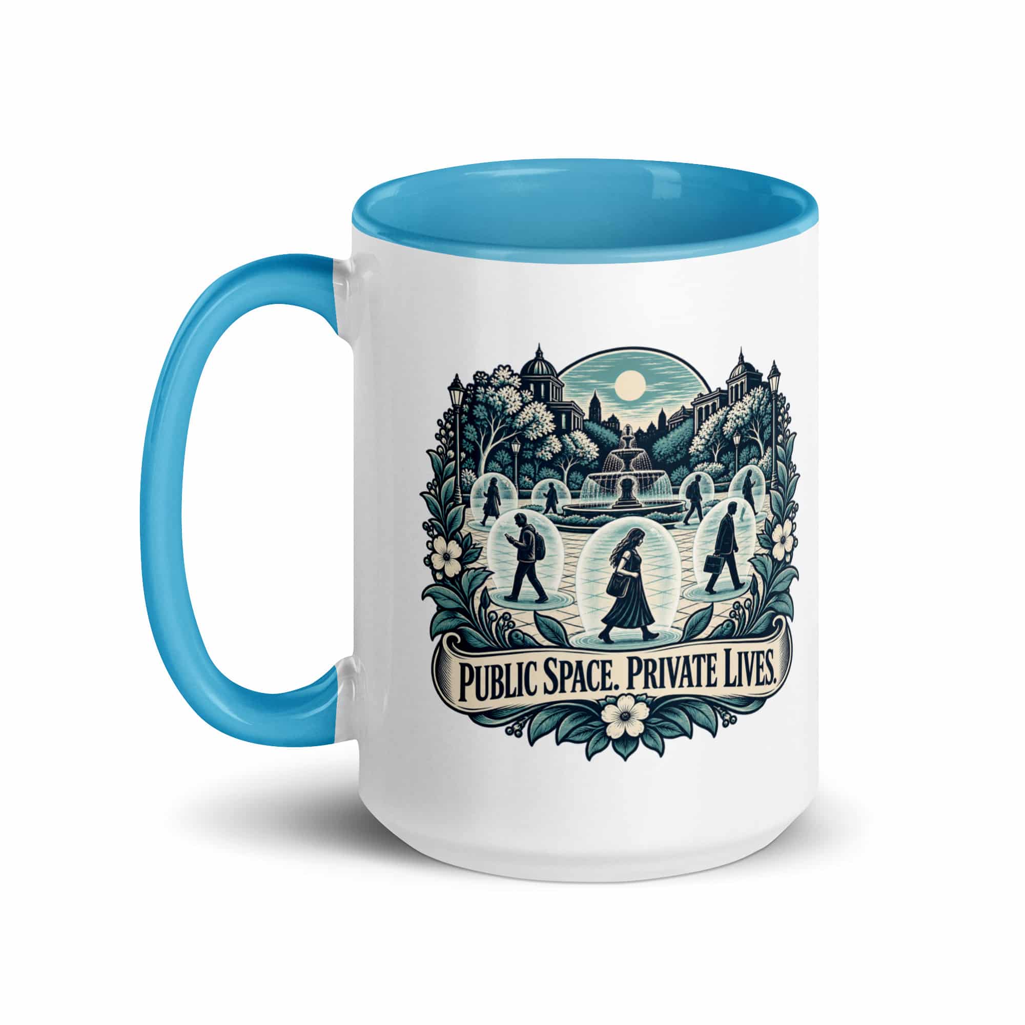 Color Inside Coffee Mug: Public space. Private lives.