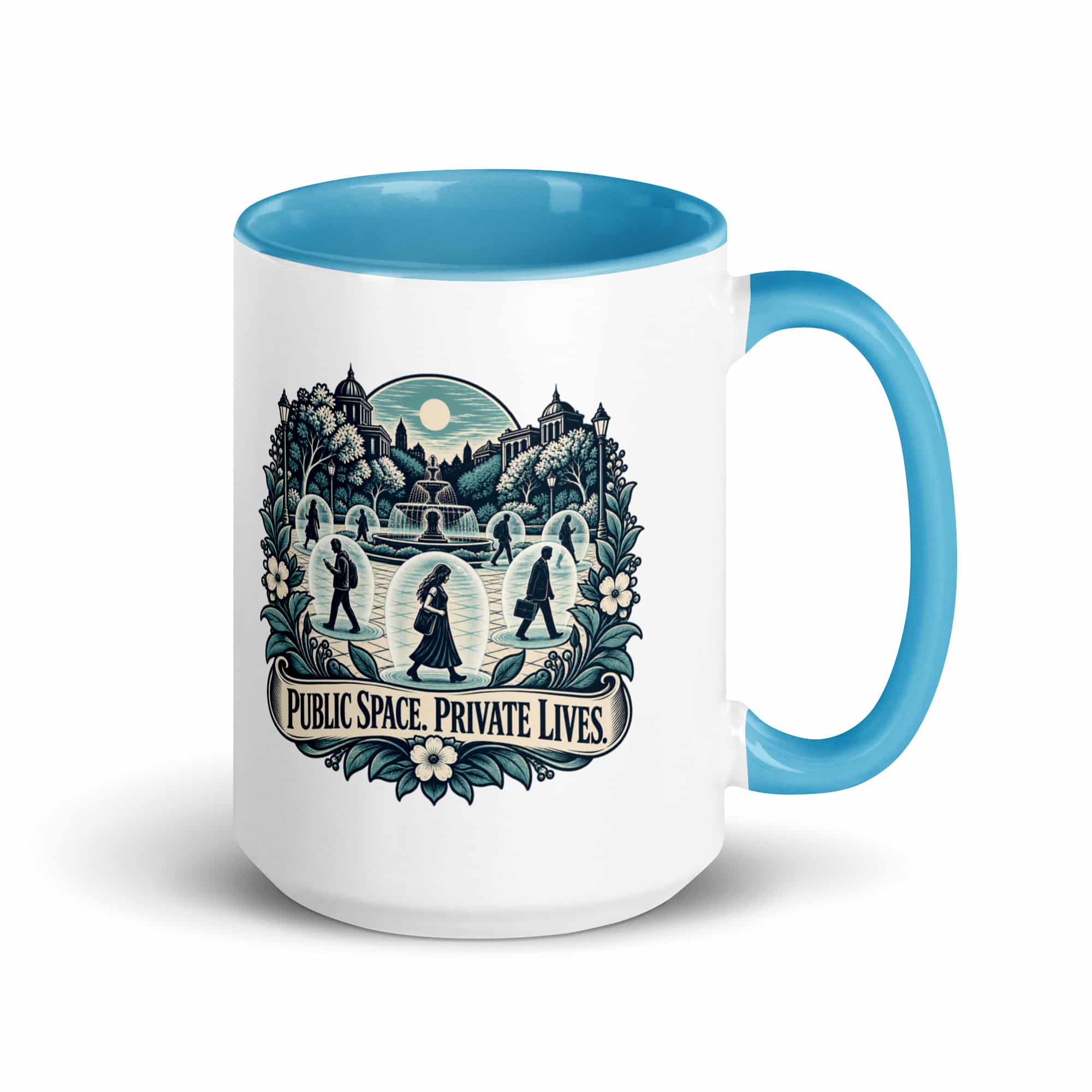 Color Inside Coffee Mug: Public space. Private lives.