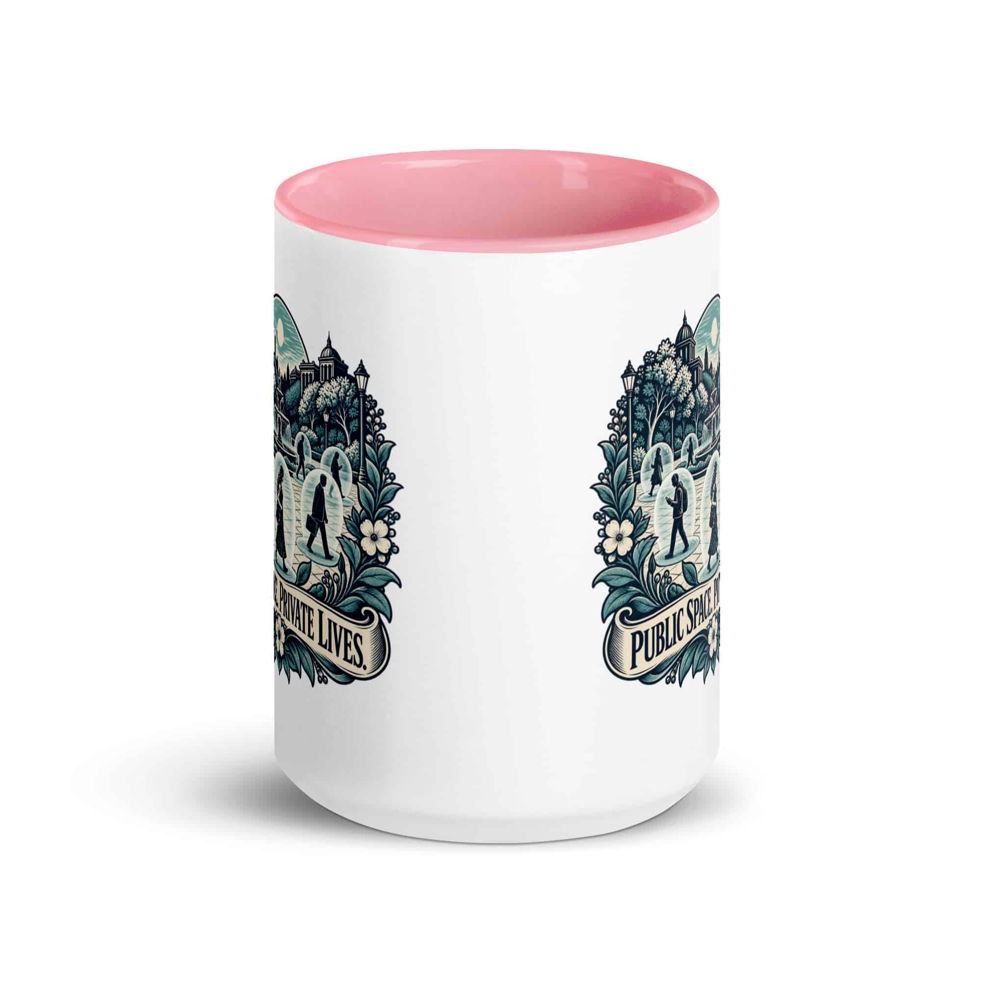 Color Inside Coffee Mug: Public space. Private lives.