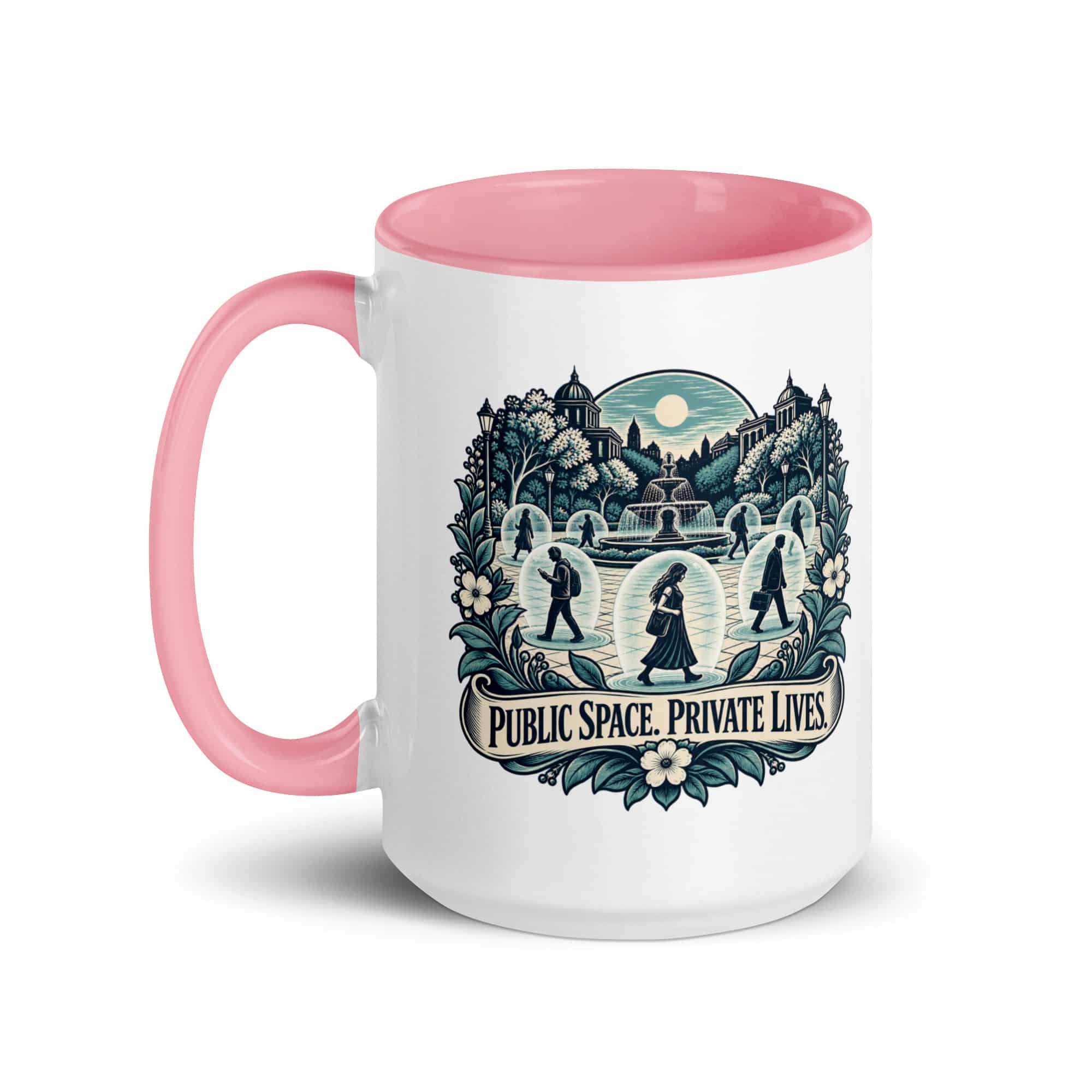 Color Inside Coffee Mug: Public space. Private lives.