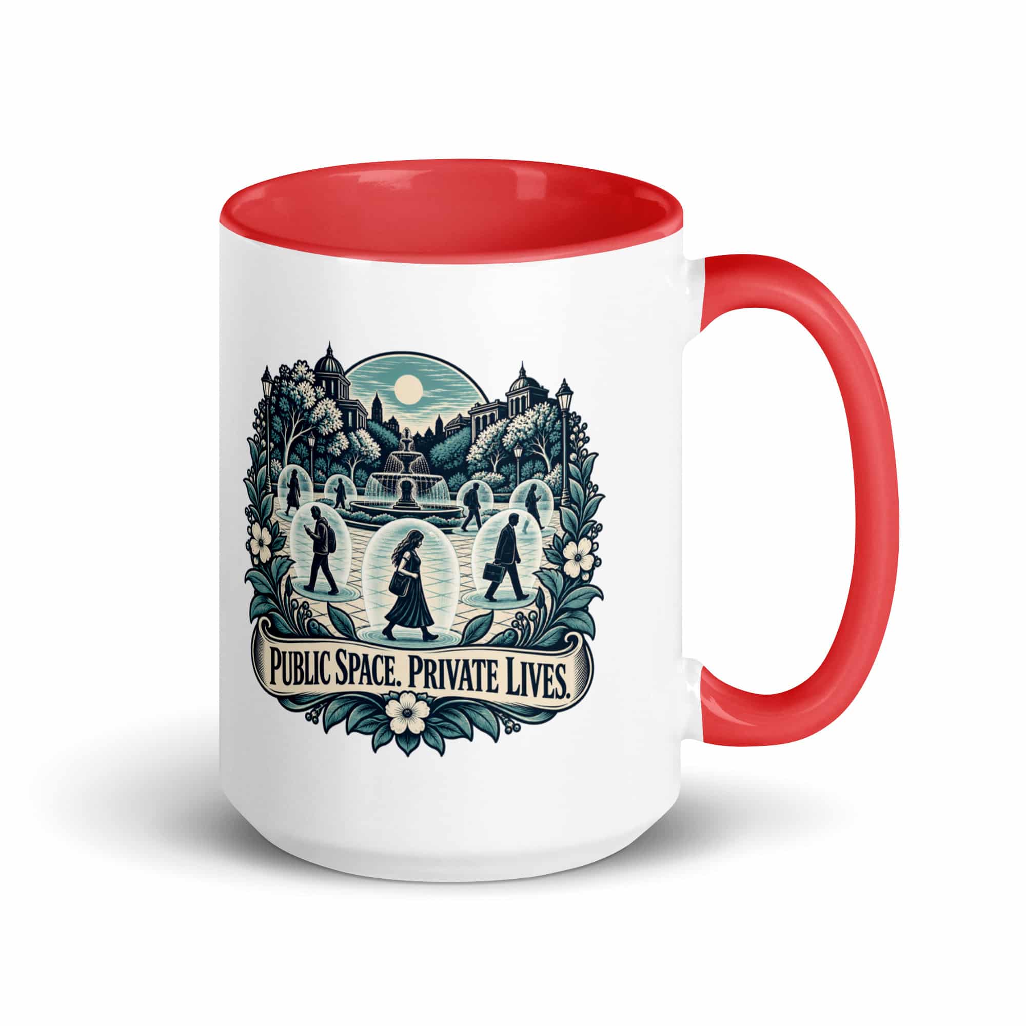 Color Inside Coffee Mug: Public space. Private lives.