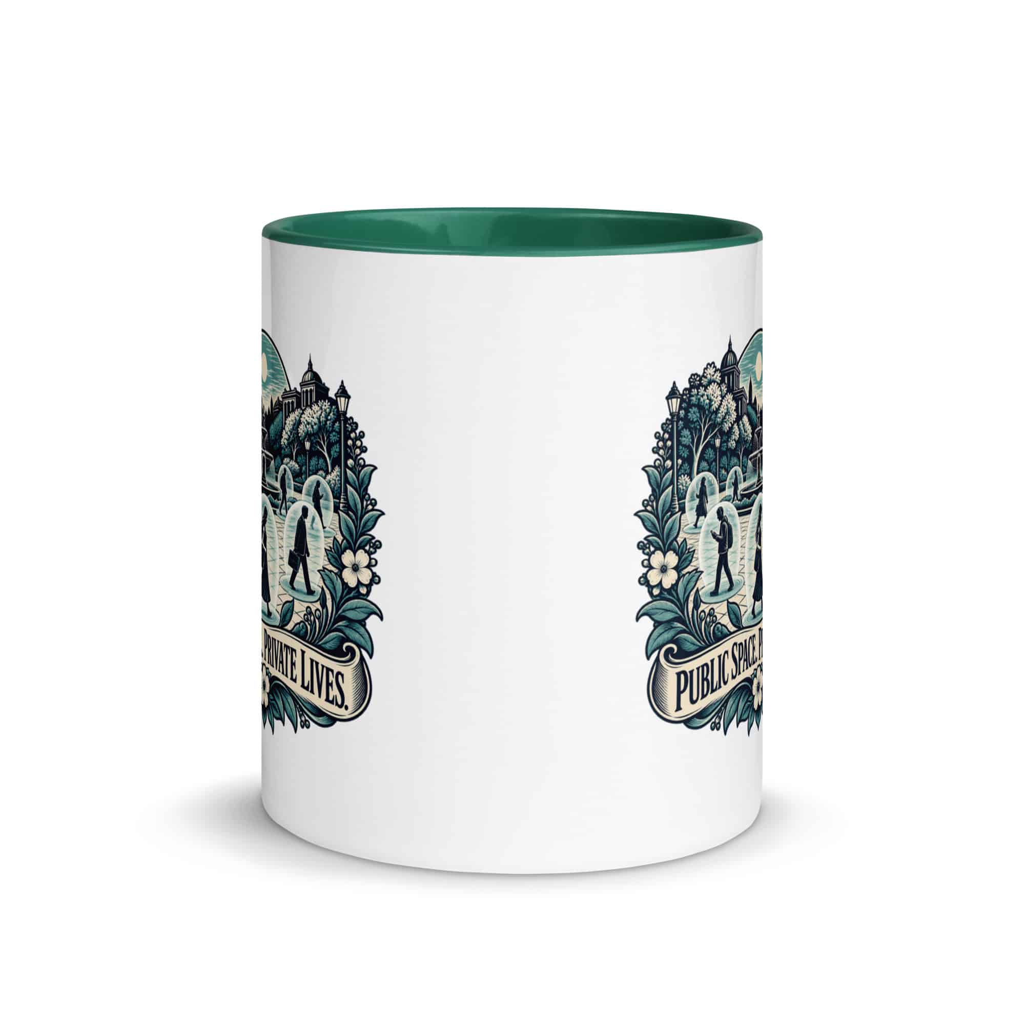 Color Inside Coffee Mug: Public space. Private lives.