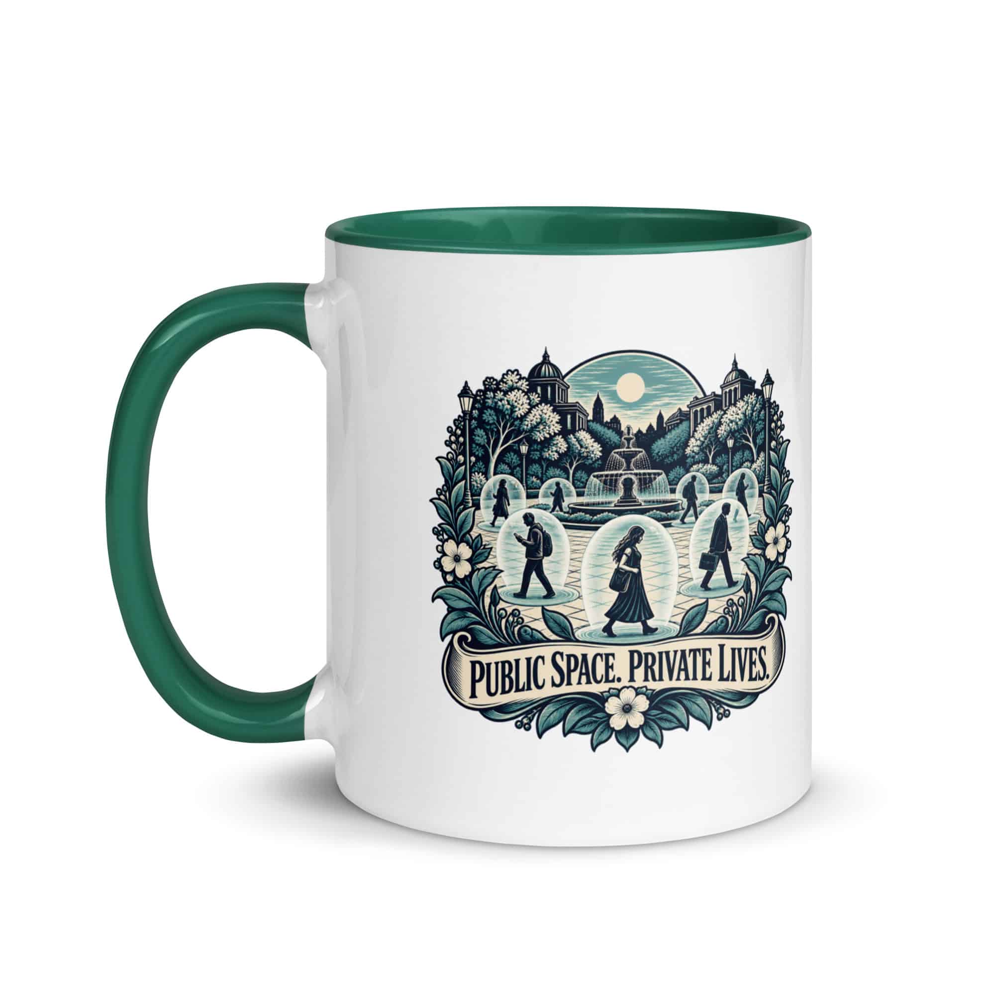 Color Inside Coffee Mug: Public space. Private lives.
