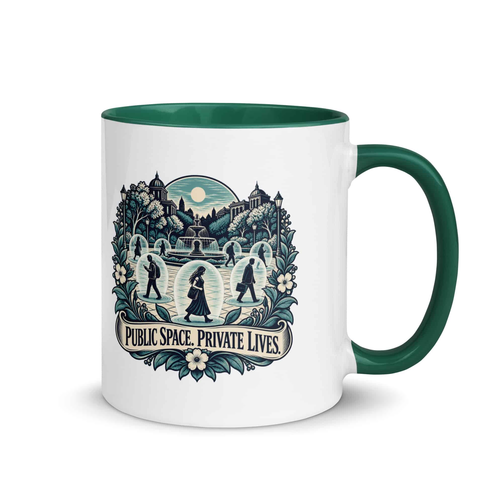 Color Inside Coffee Mug: Public space. Private lives.