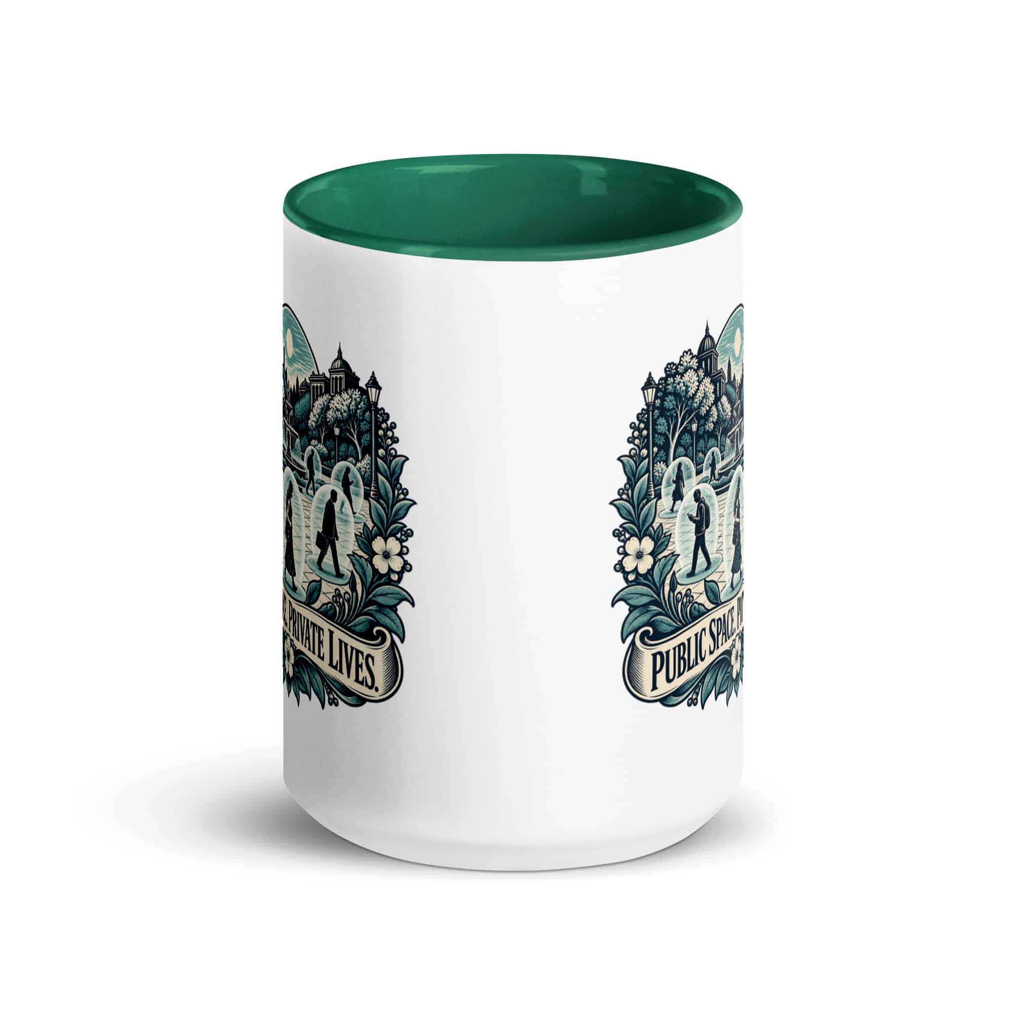 Color Inside Coffee Mug: Public space. Private lives.