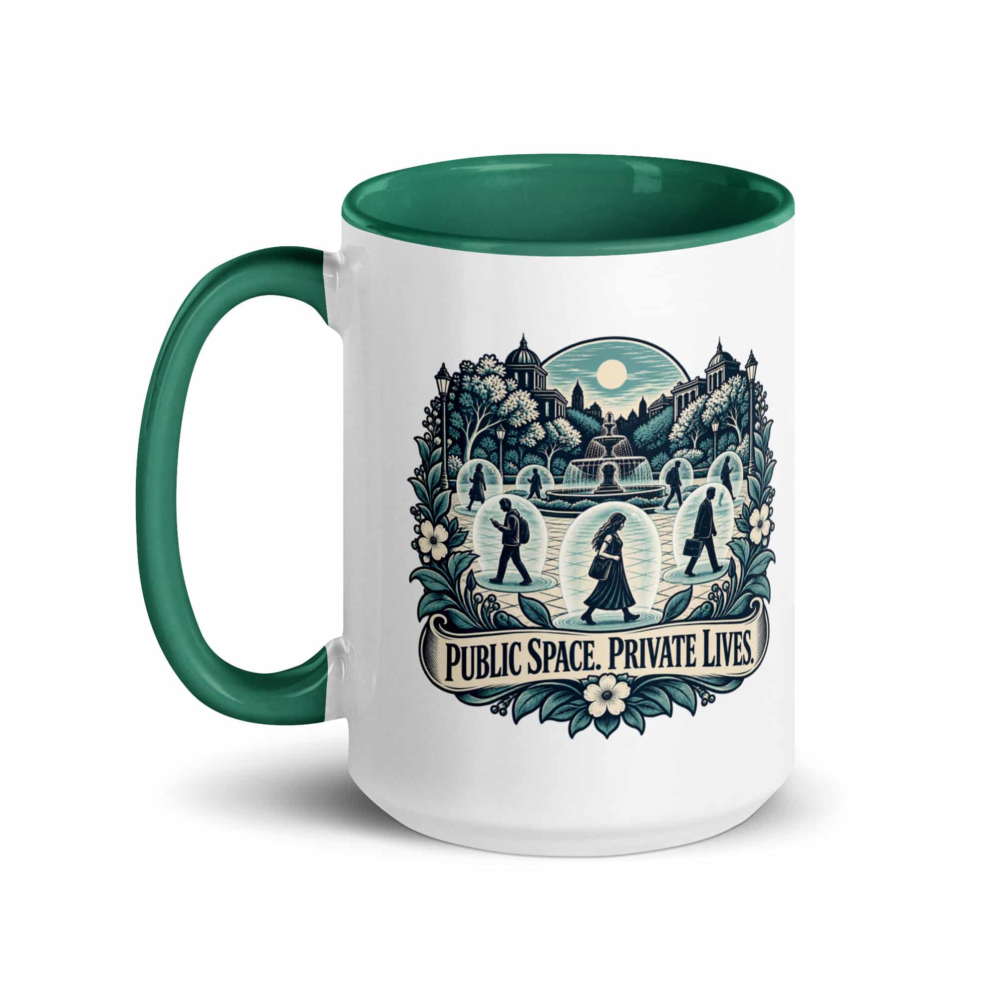 Color Inside Coffee Mug: Public space. Private lives.