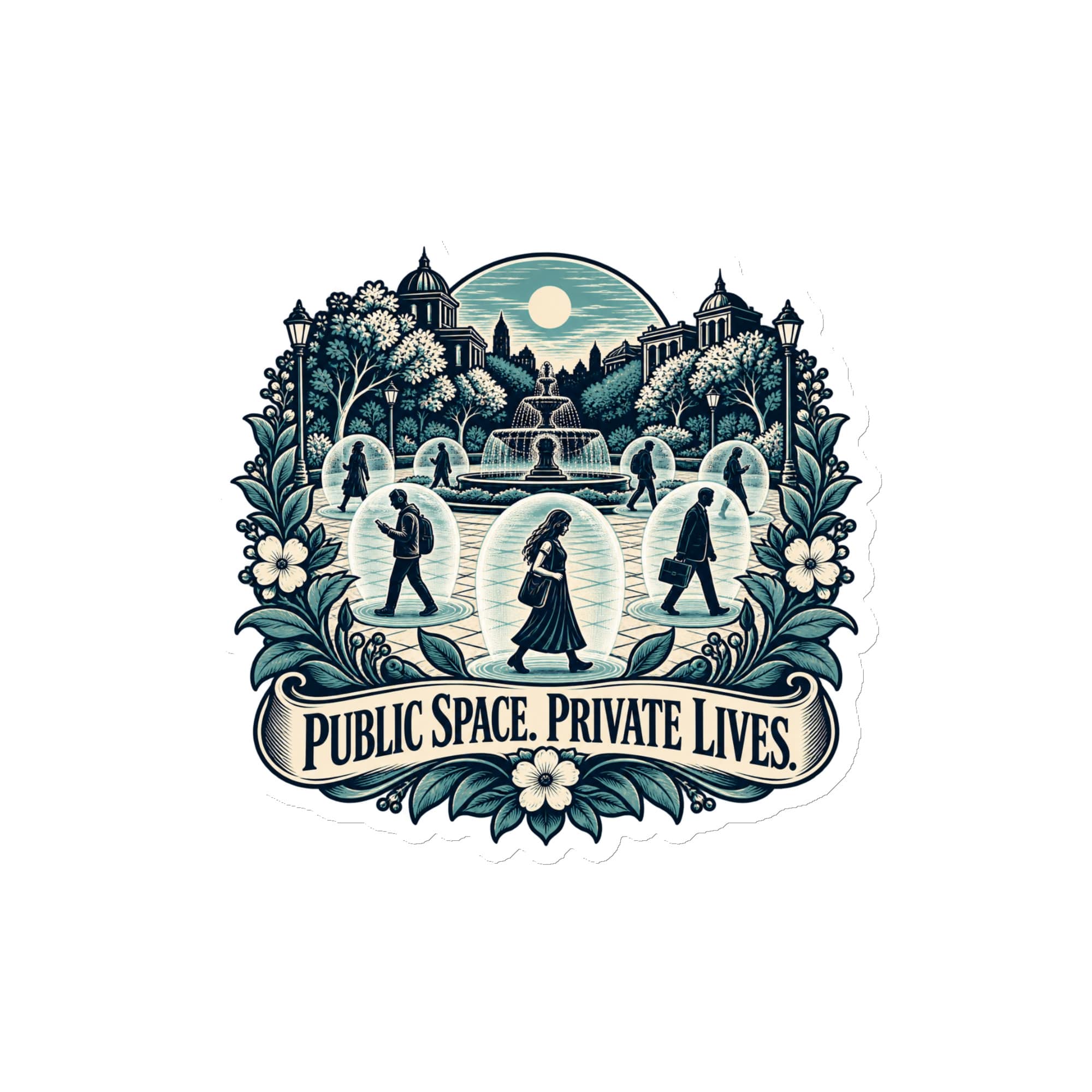 Die-Cut Magnet: Public space. Private lives.
