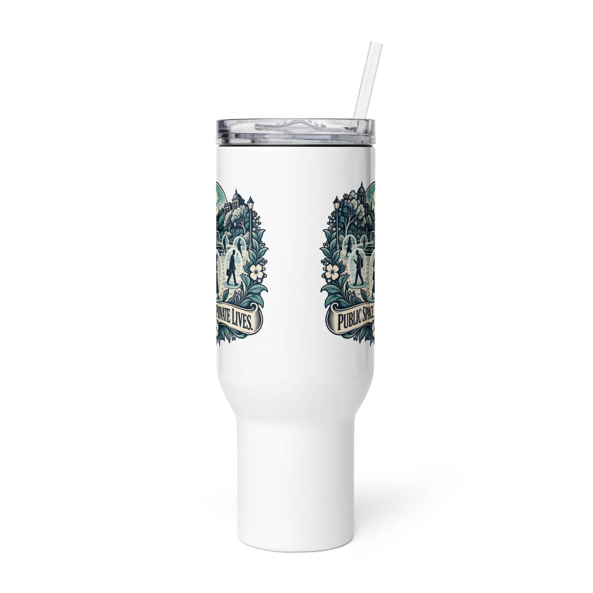 Travel Mug: Public space. Private lives.