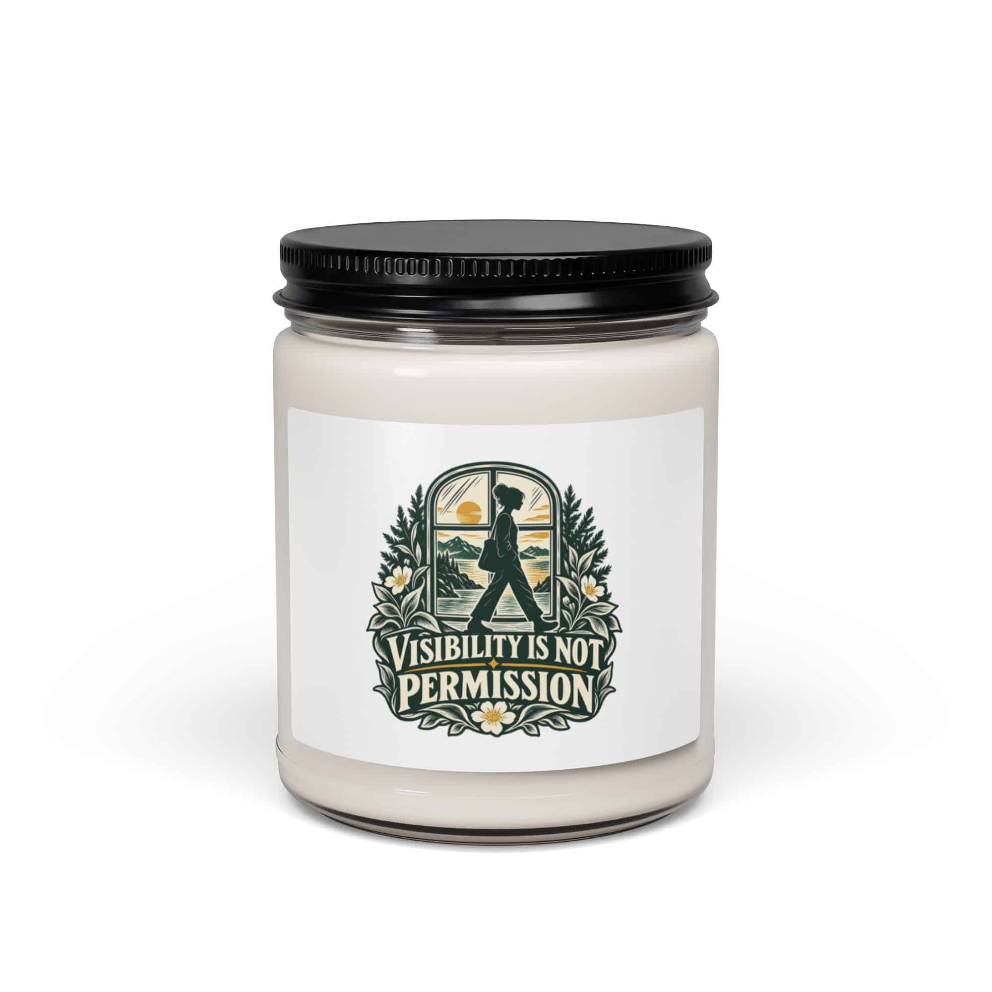 Soy Wax Candle: Visibility is not permission