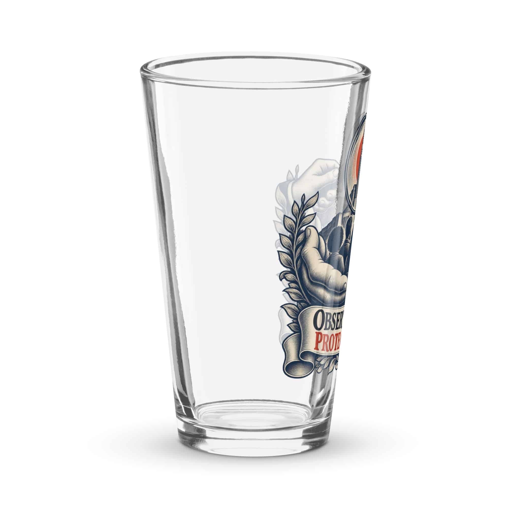 Pint Glass: Observe power. Protect people.