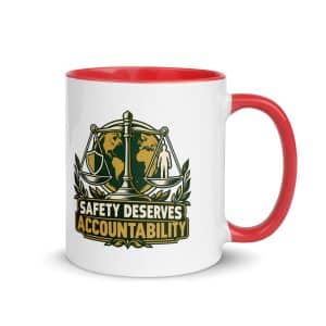 Color Inside Coffee Mug: Safety deserves accountability - 11 oz - Main