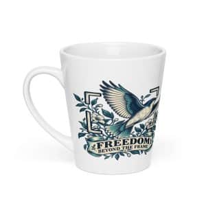 Latte Mug: Freedom beyond the frame - 12 oz - Main