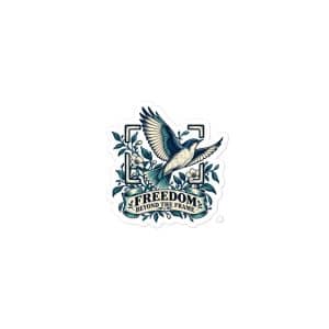 Vinyl Sticker: Freedom beyond the frame - 3x3 - Main