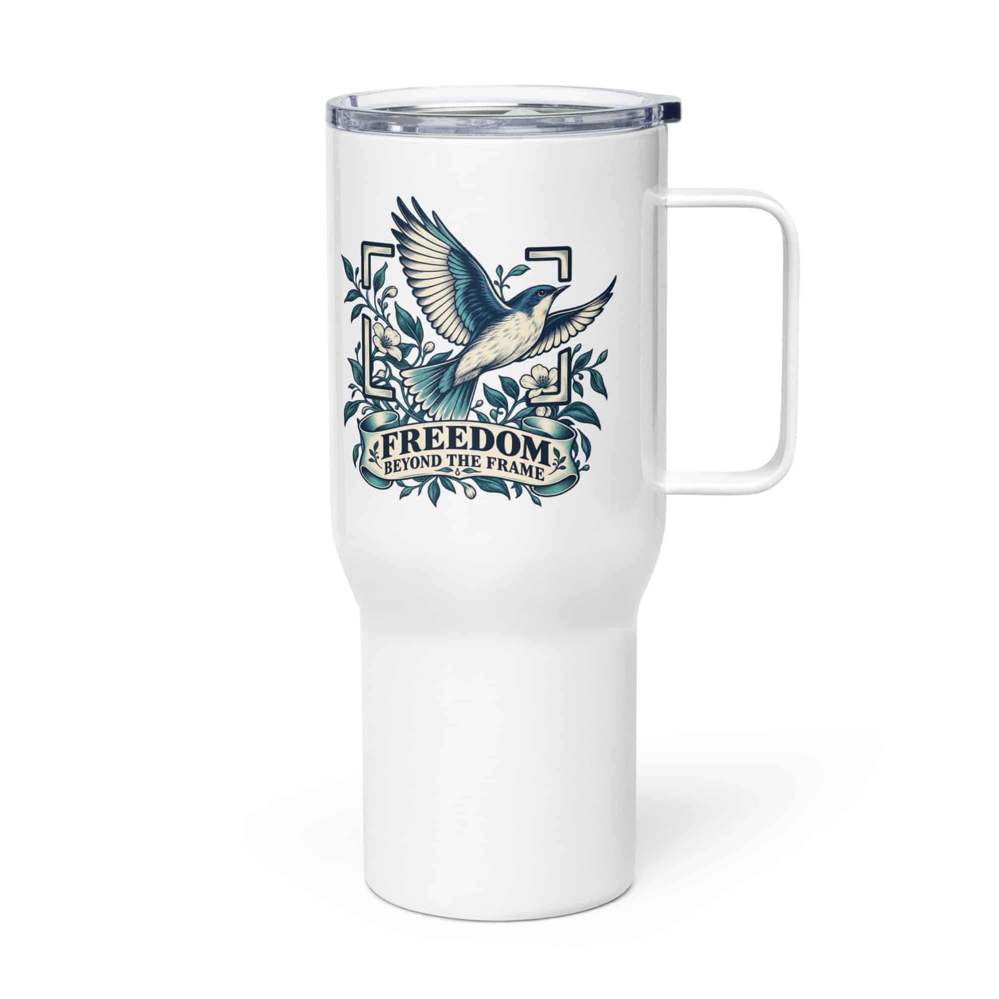 Travel Mug: Freedom beyond the frame