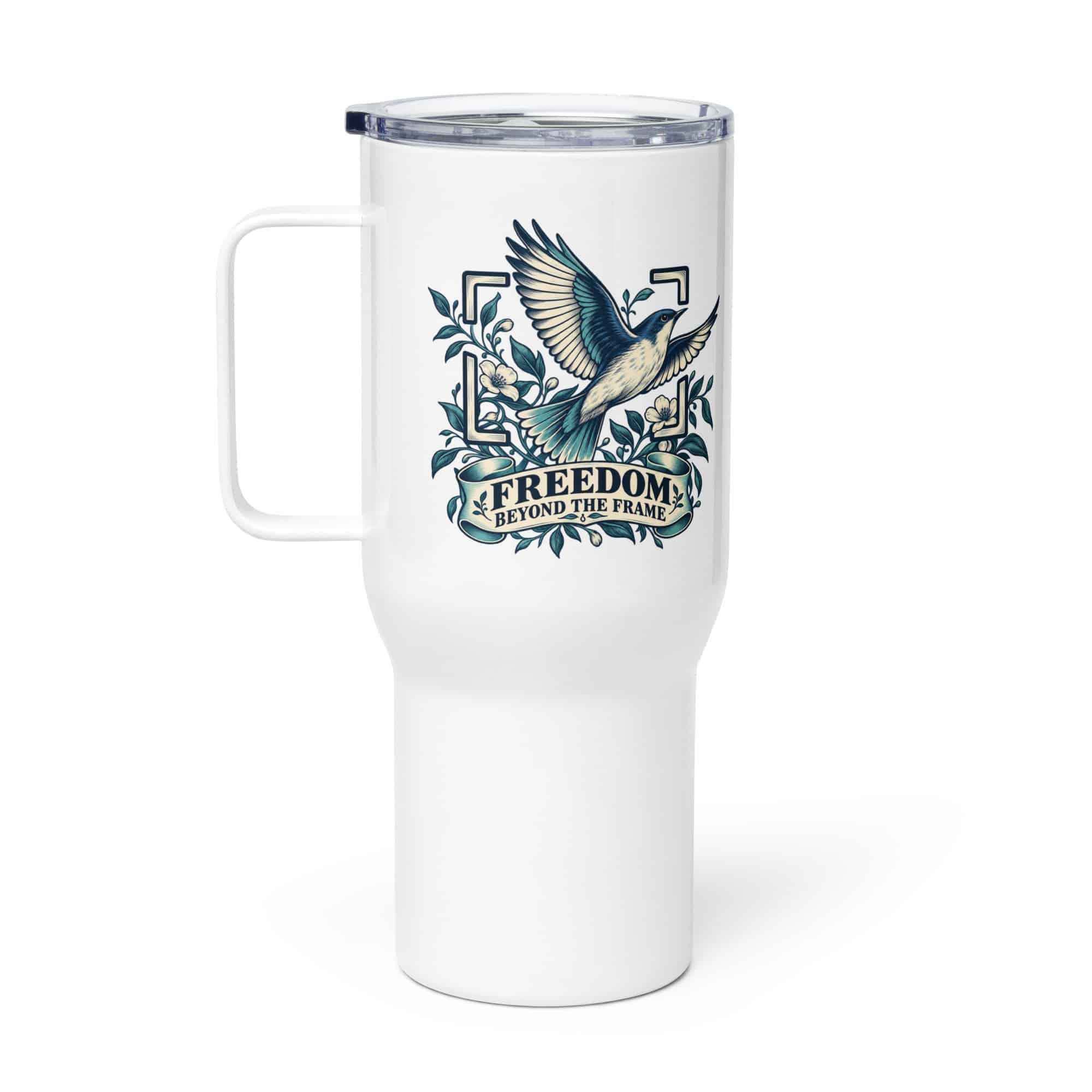 Travel Mug: Freedom beyond the frame
