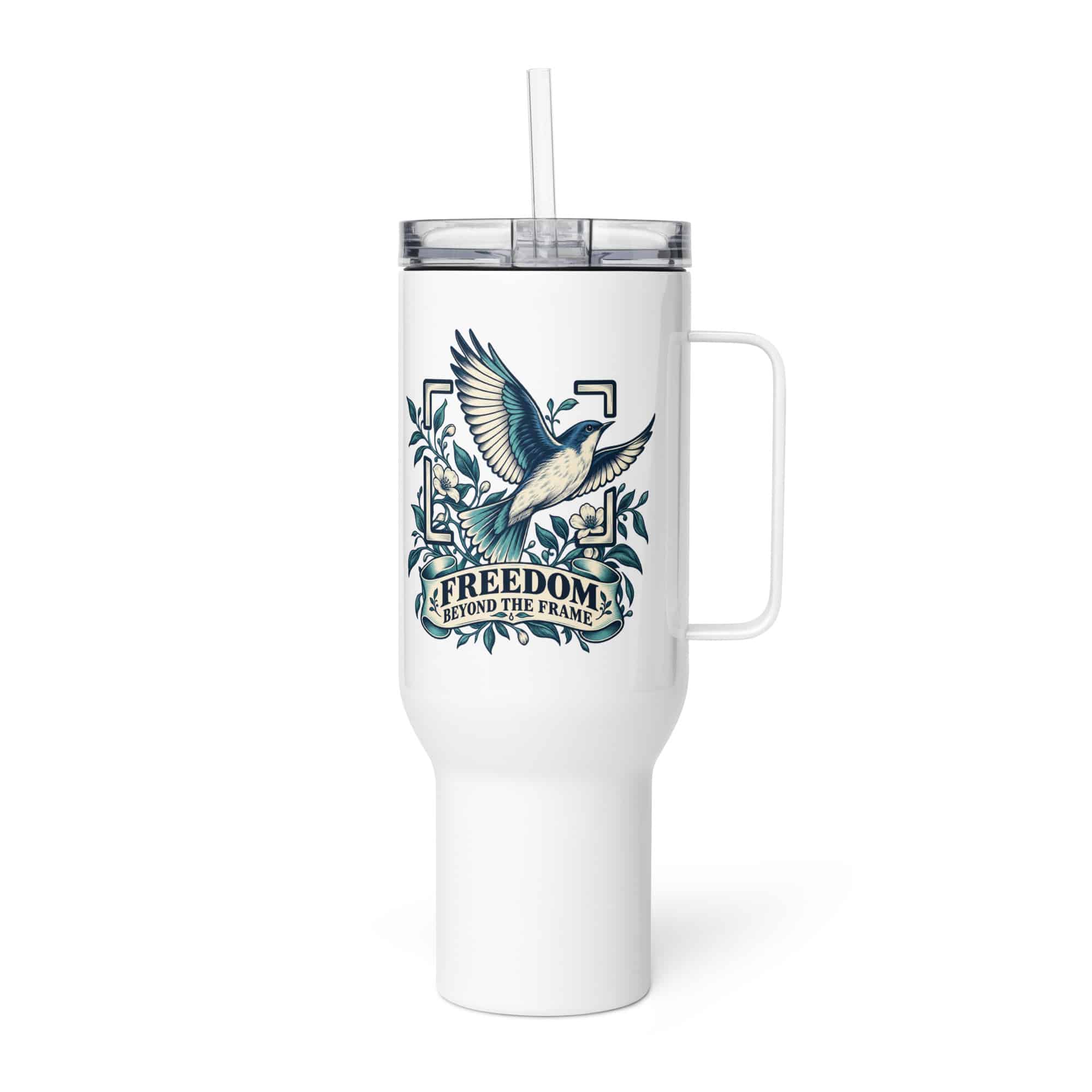 Travel Mug: Freedom beyond the frame