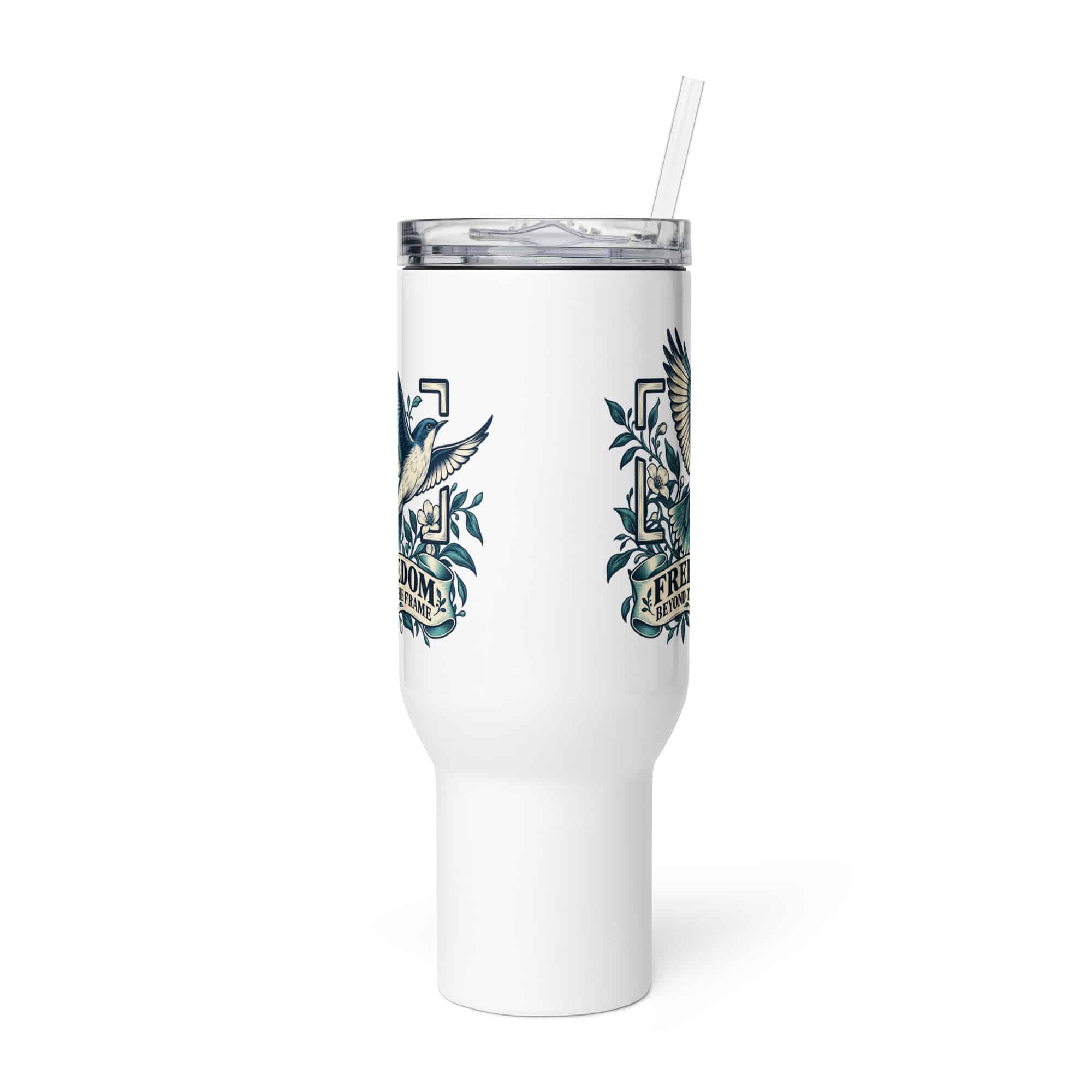 Travel Mug: Freedom beyond the frame