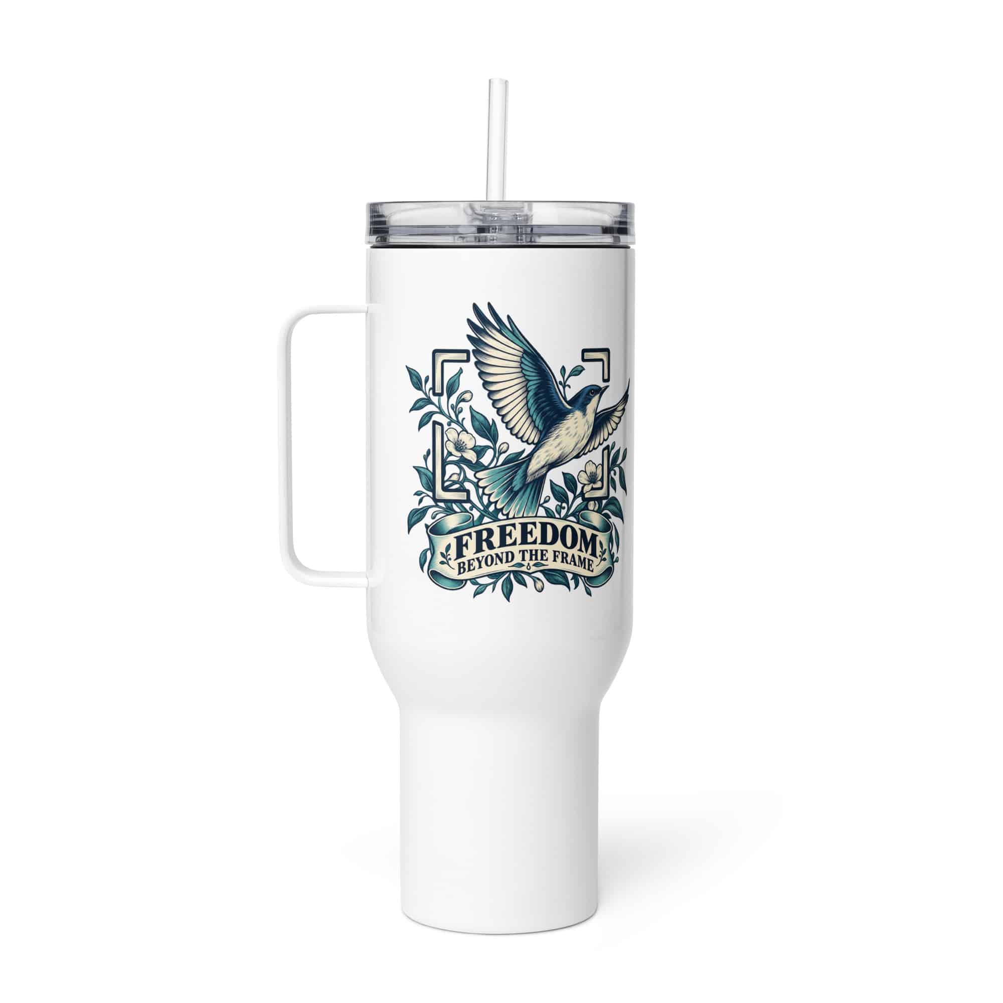 Travel Mug: Freedom beyond the frame