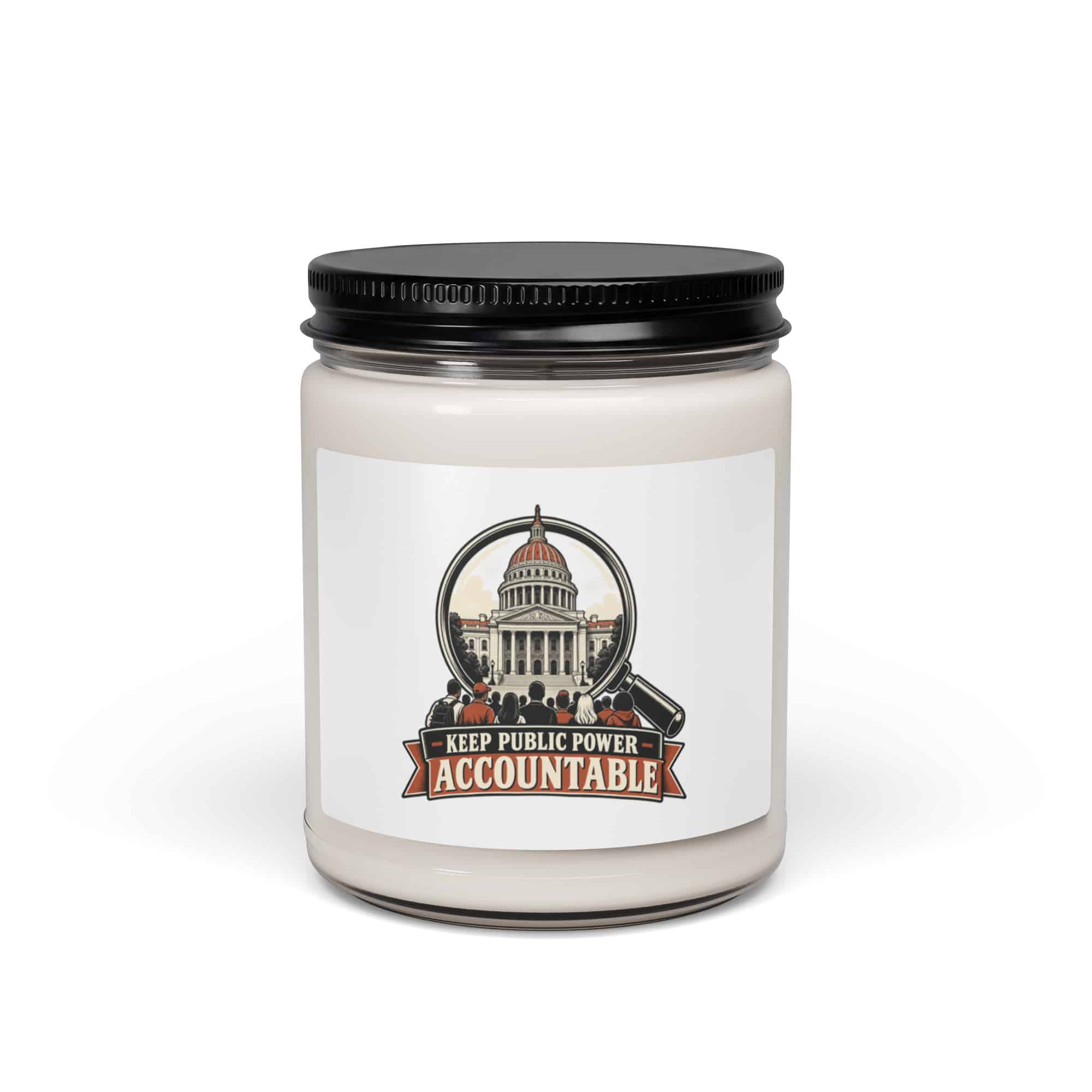 Soy Wax Candle: Keep public power accountable