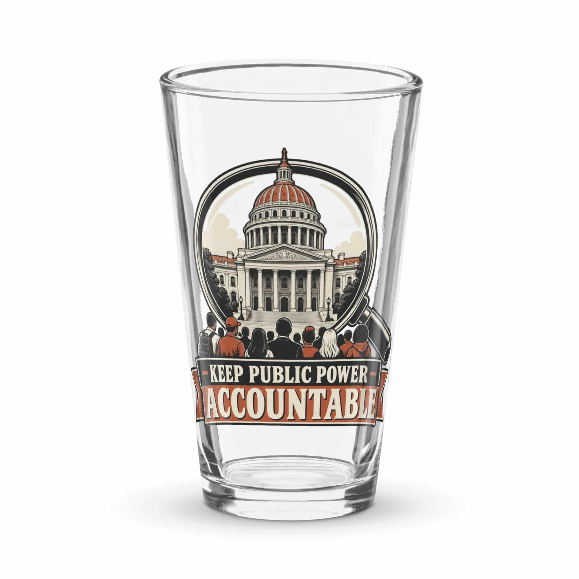 Pint Glass: Keep public power accountable