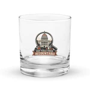 Rocks Glass: Keep public power accountable - 10.5 oz - Main