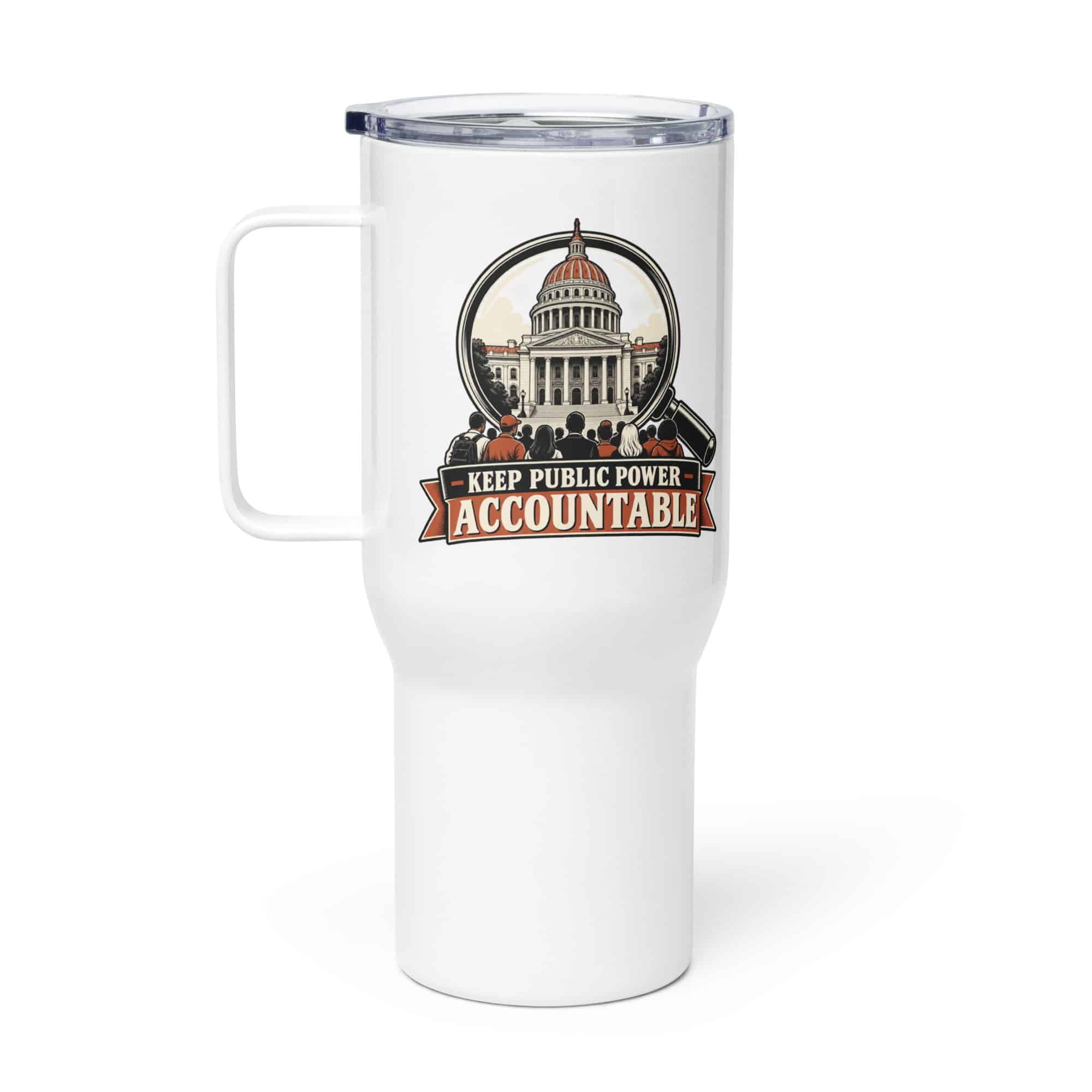 Travel Mug: Keep public power accountable