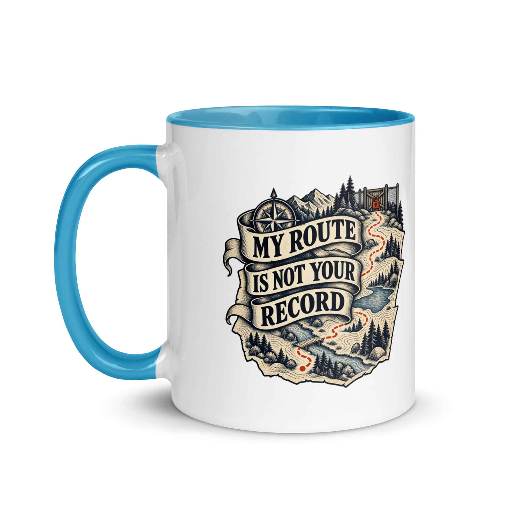 Color Inside Coffee Mug: My route is not your record