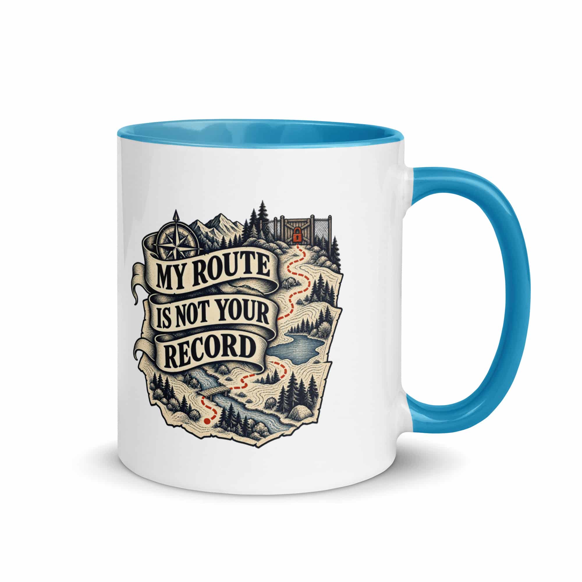 Color Inside Coffee Mug: My route is not your record