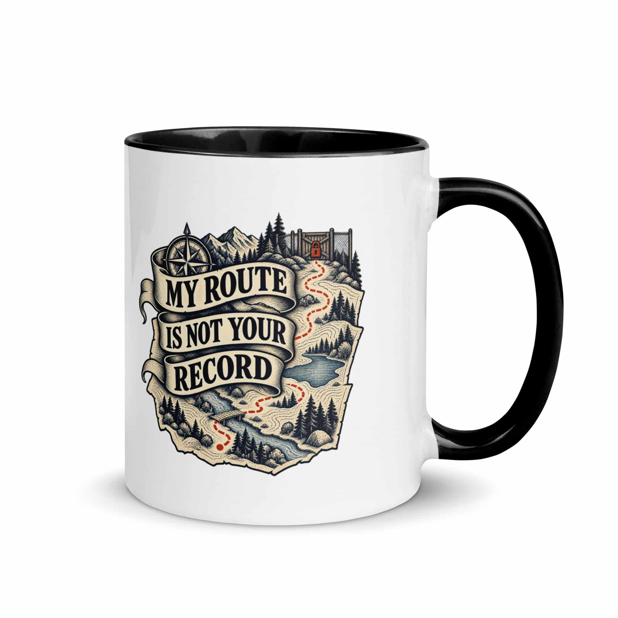 Color Inside Coffee Mug: My route is not your record